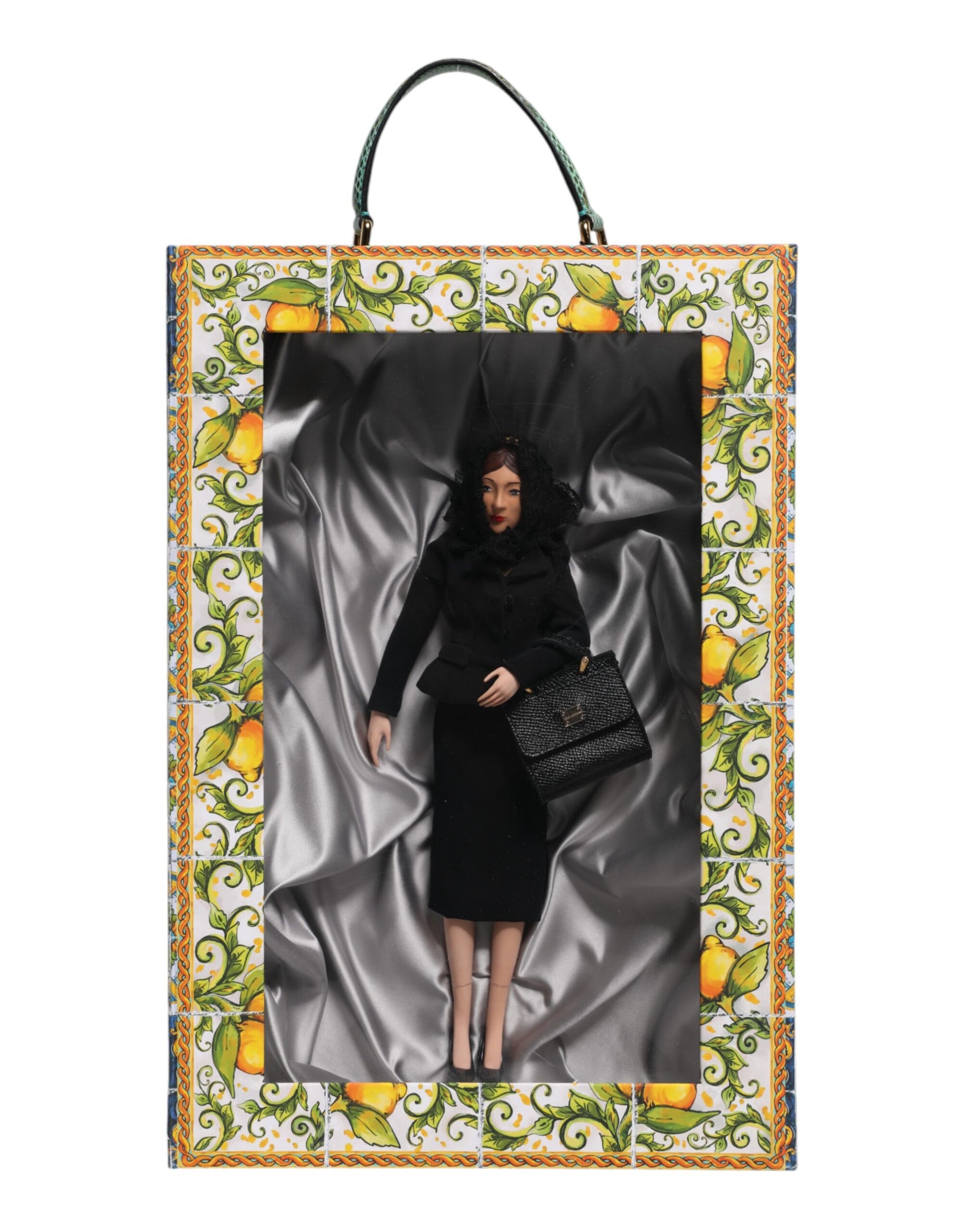 Dolce & Gabbana Black Dress Ceramic Porcelain Fashion Leather Sicily Dolls | Regal Royce