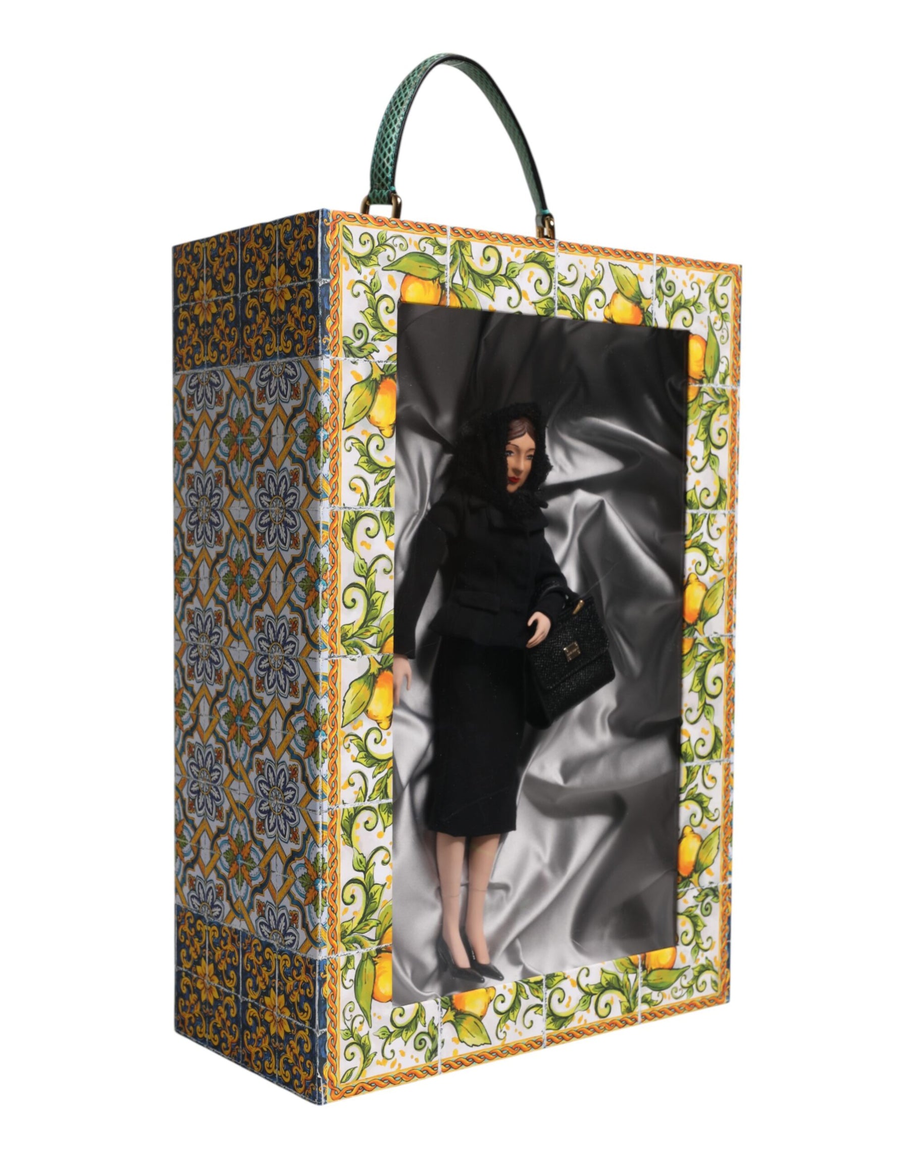 Dolce & Gabbana Black Dress Ceramic Porcelain Fashion Leather Sicily Dolls | Regal Royce