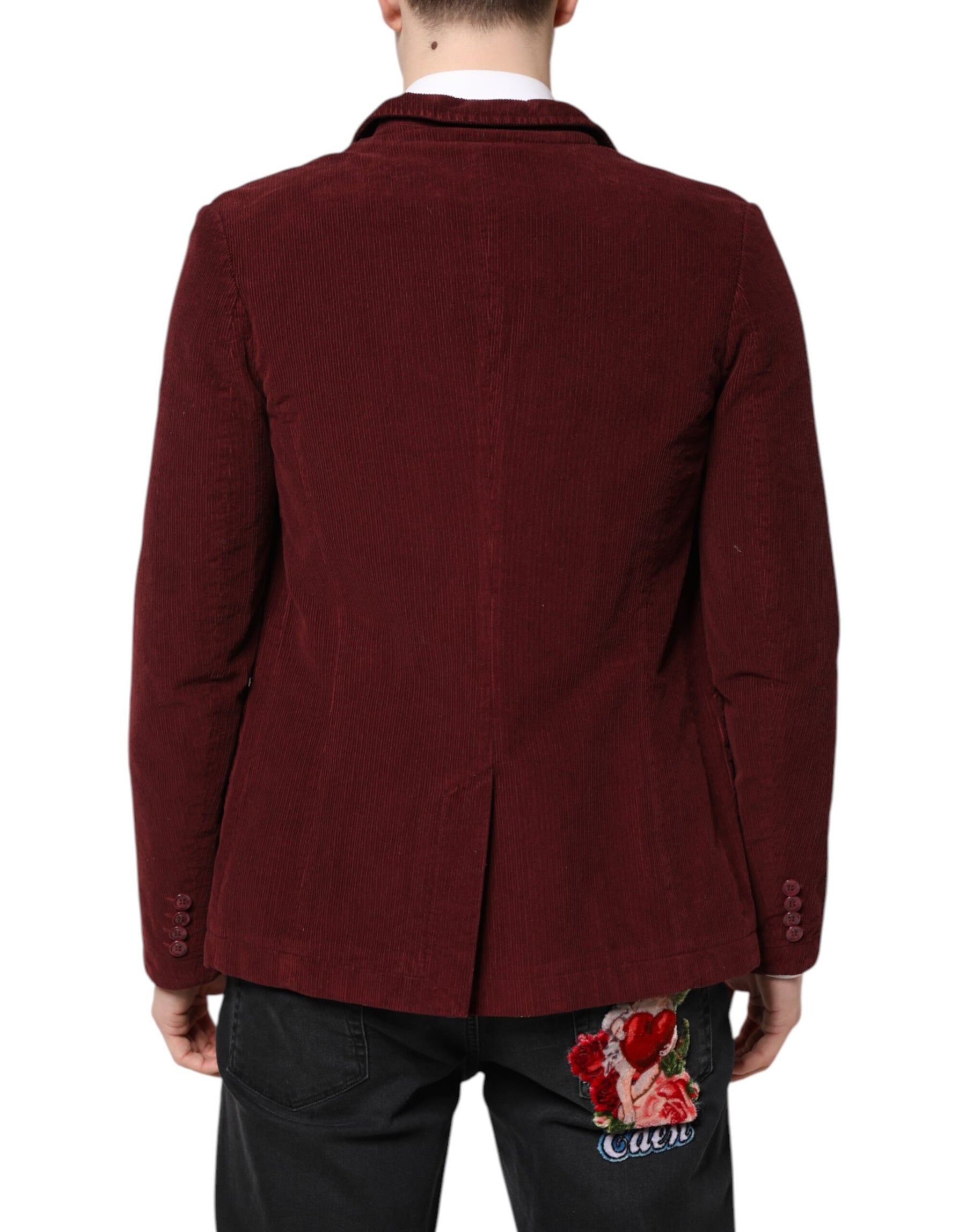 GF Ferre Maroon Corduroy Regular Fit Men Coat Blazer Jacket | Regal Royce