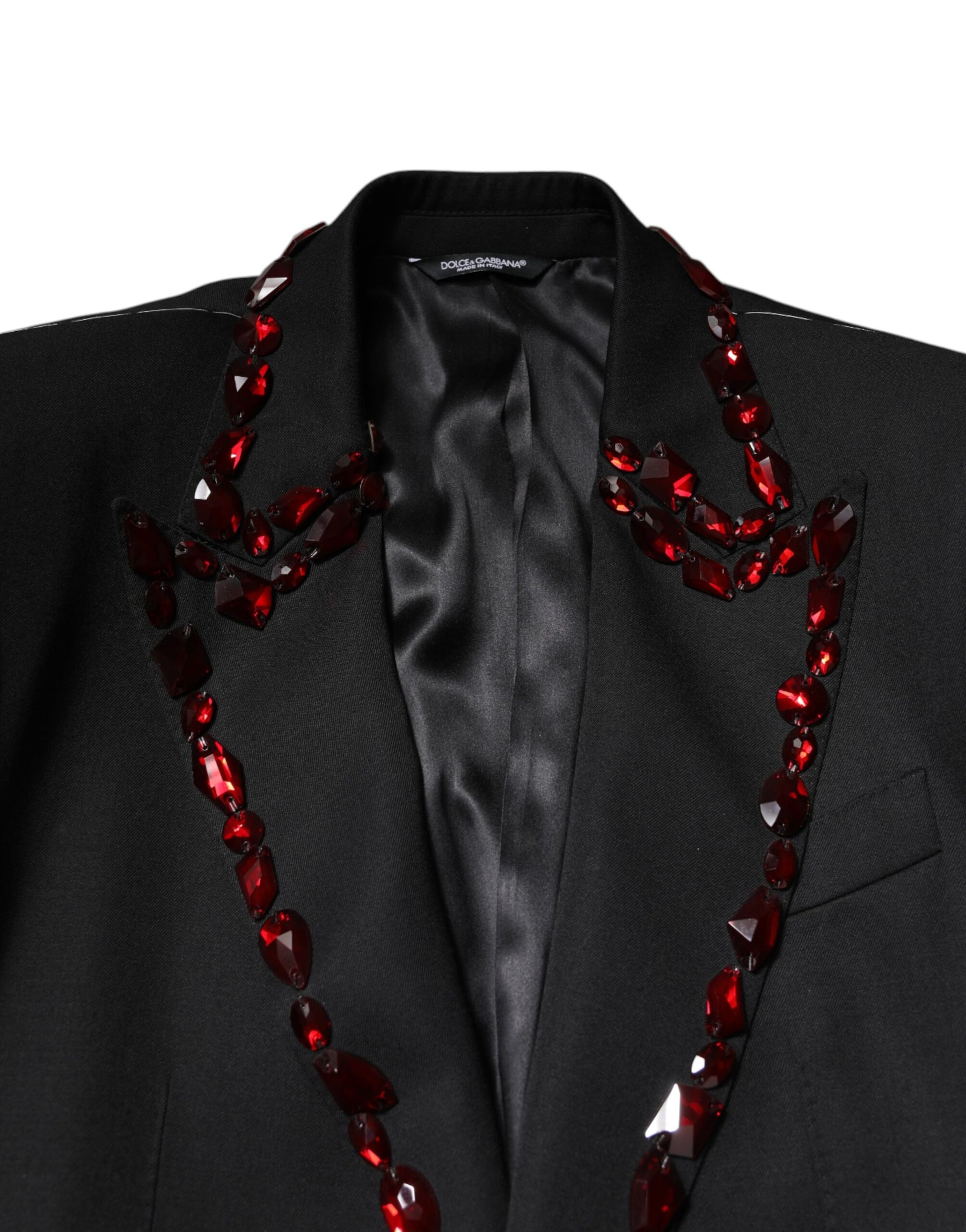 Dolce & Gabbana Black SICILIA CrystalEmbellished Coat Blazer | Regal Royce