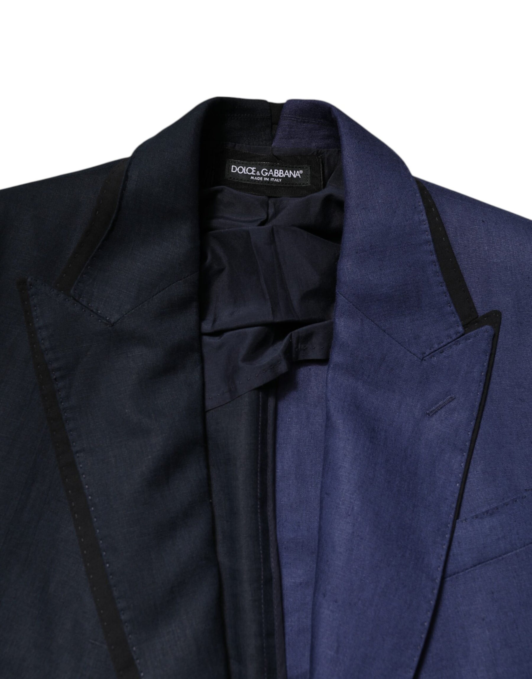 Dolce & Gabbana Navy Blue Double Breasted Suit Coat Blazer | Regal Royce