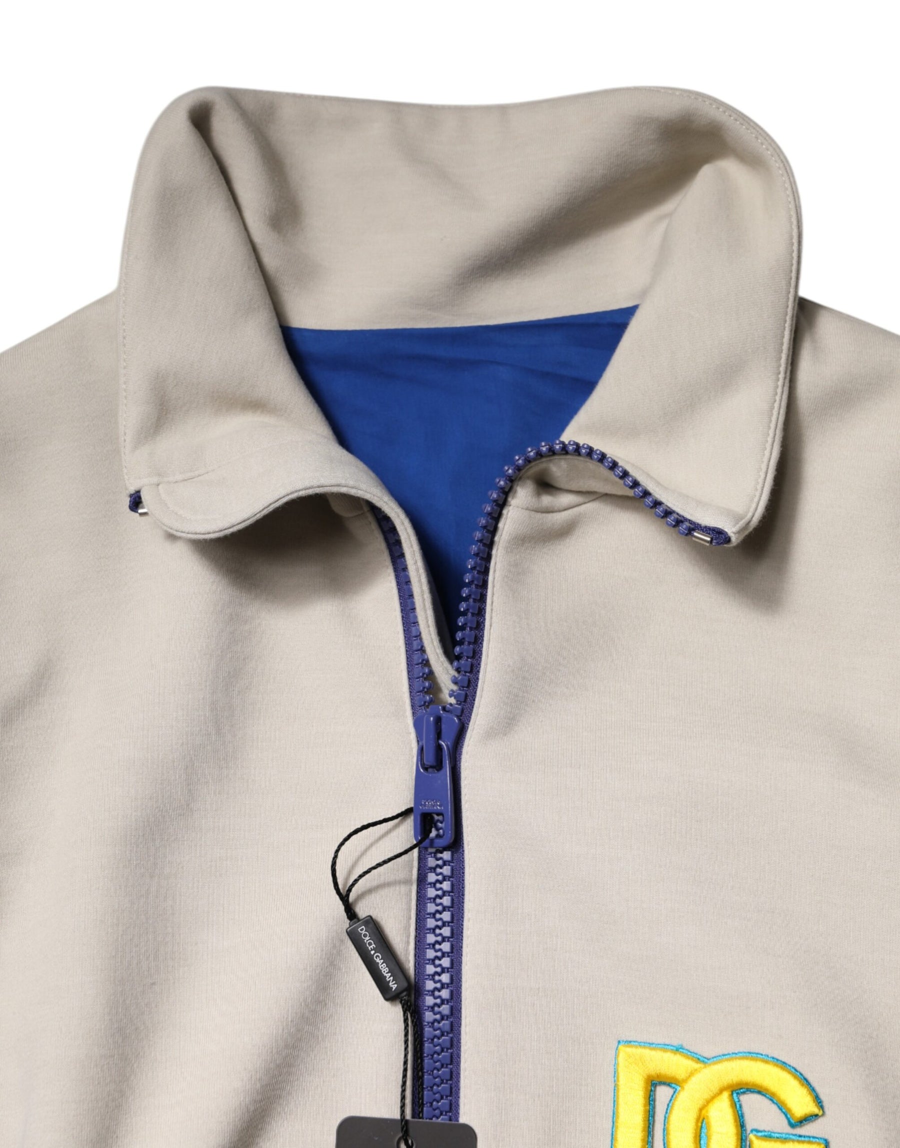 Dolce & Gabbana Multicolor Polyester Full Zip Bomber Jacket | Regal Royce