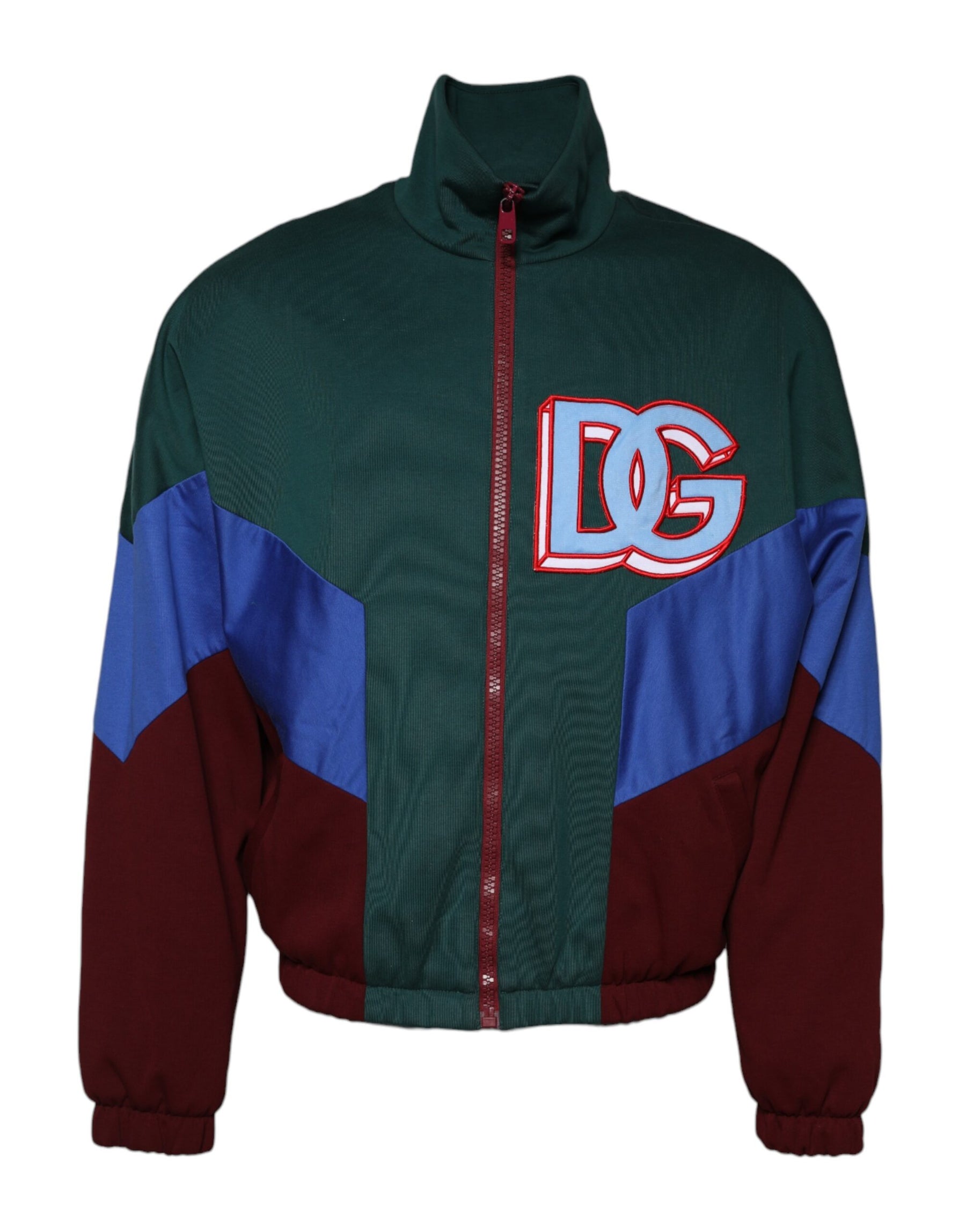 Dolce & Gabbana Multicolor Cotton Logo Full Zip Jacket | Regal Royce