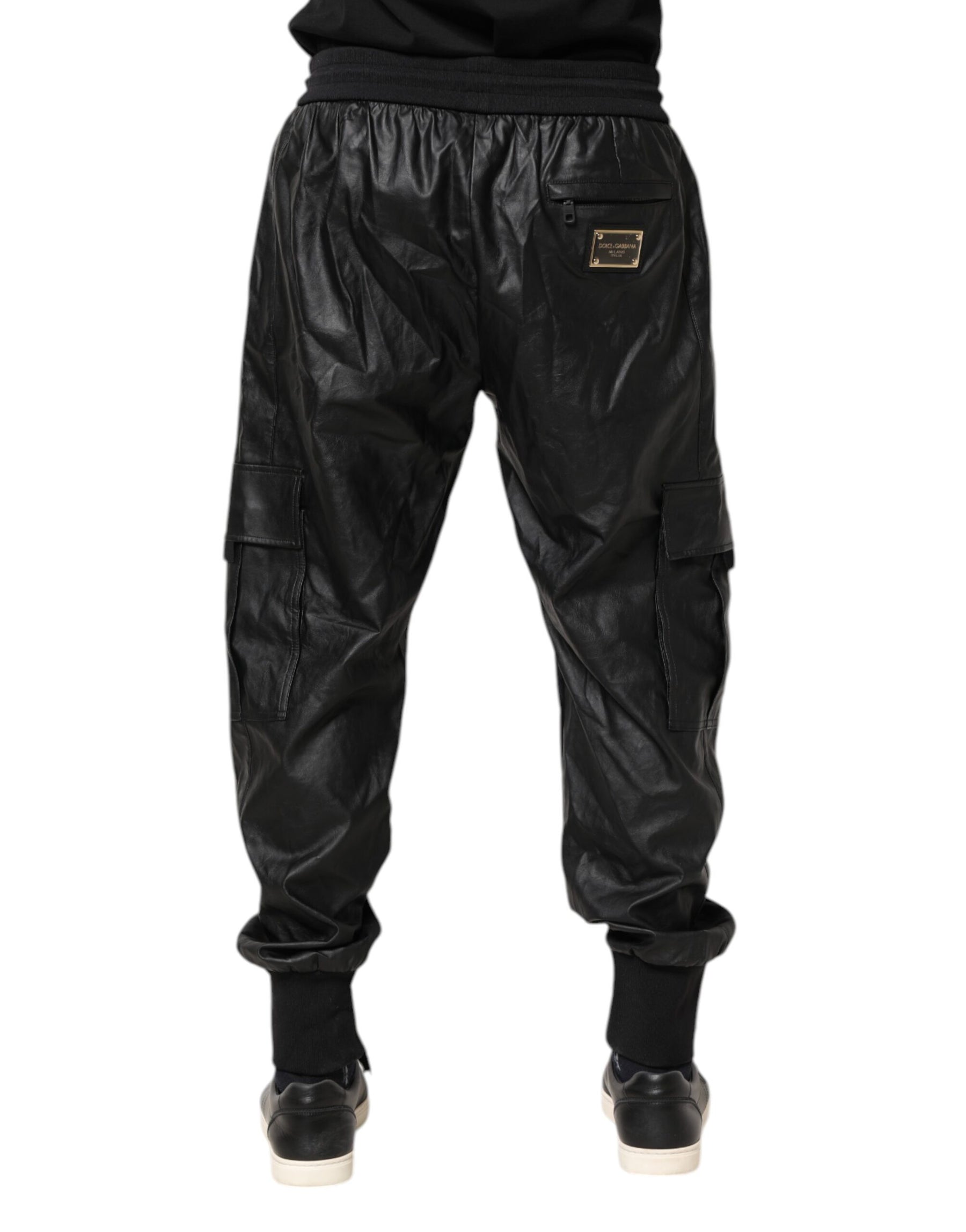 Dolce & Gabbana Black Cotton Cargo Jogger Sweatpants Pants | Regal Royce