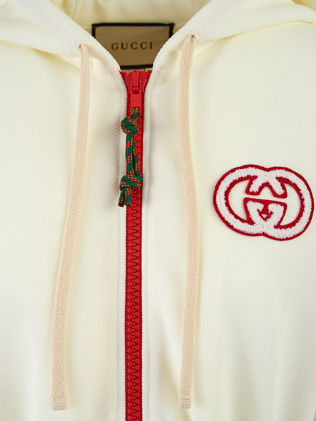 Gucci Cream Polyester Hooded Logo Sweatsuit | Regal Royce