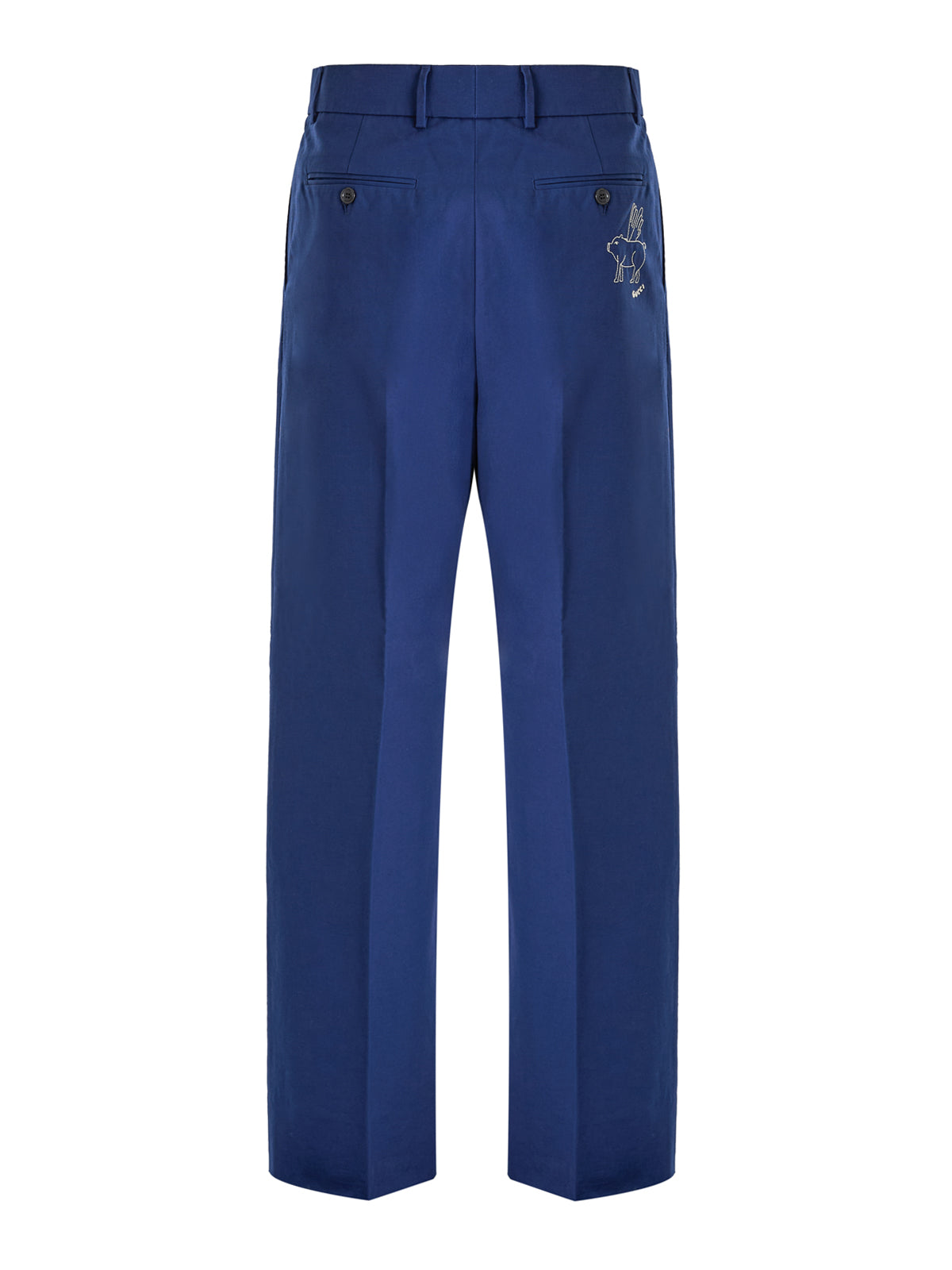 Gucci Blue Classic Cotton Pants | Regal Royce