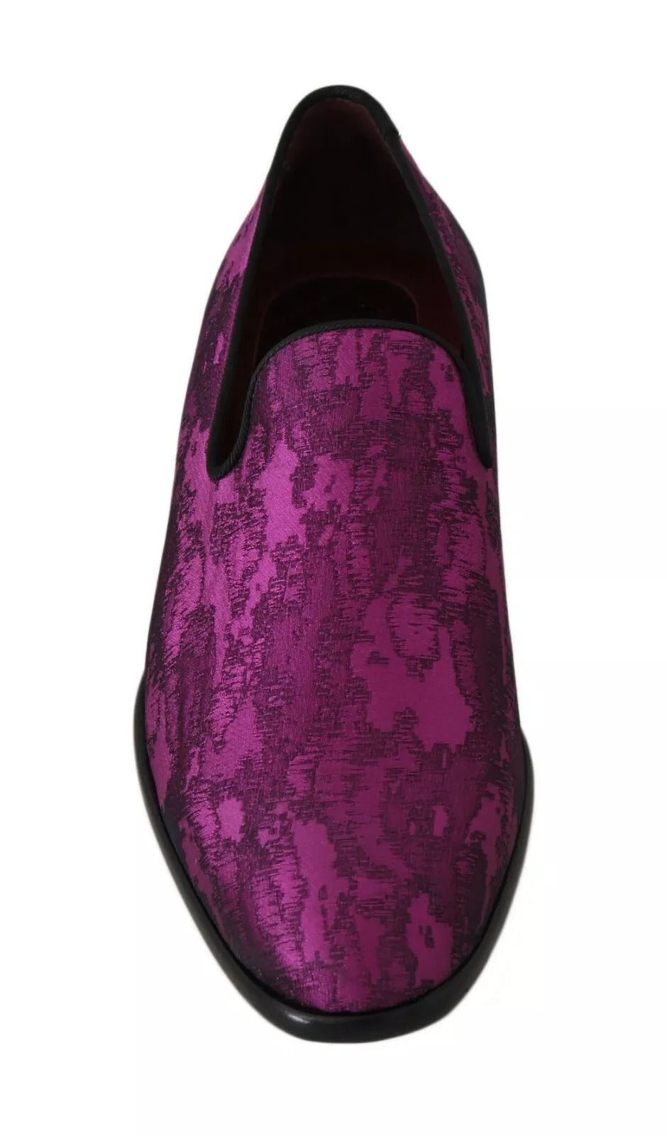Dolce & Gabbana Purple Jacquard Loafers Dress Formal Shoes | Regal Royce
