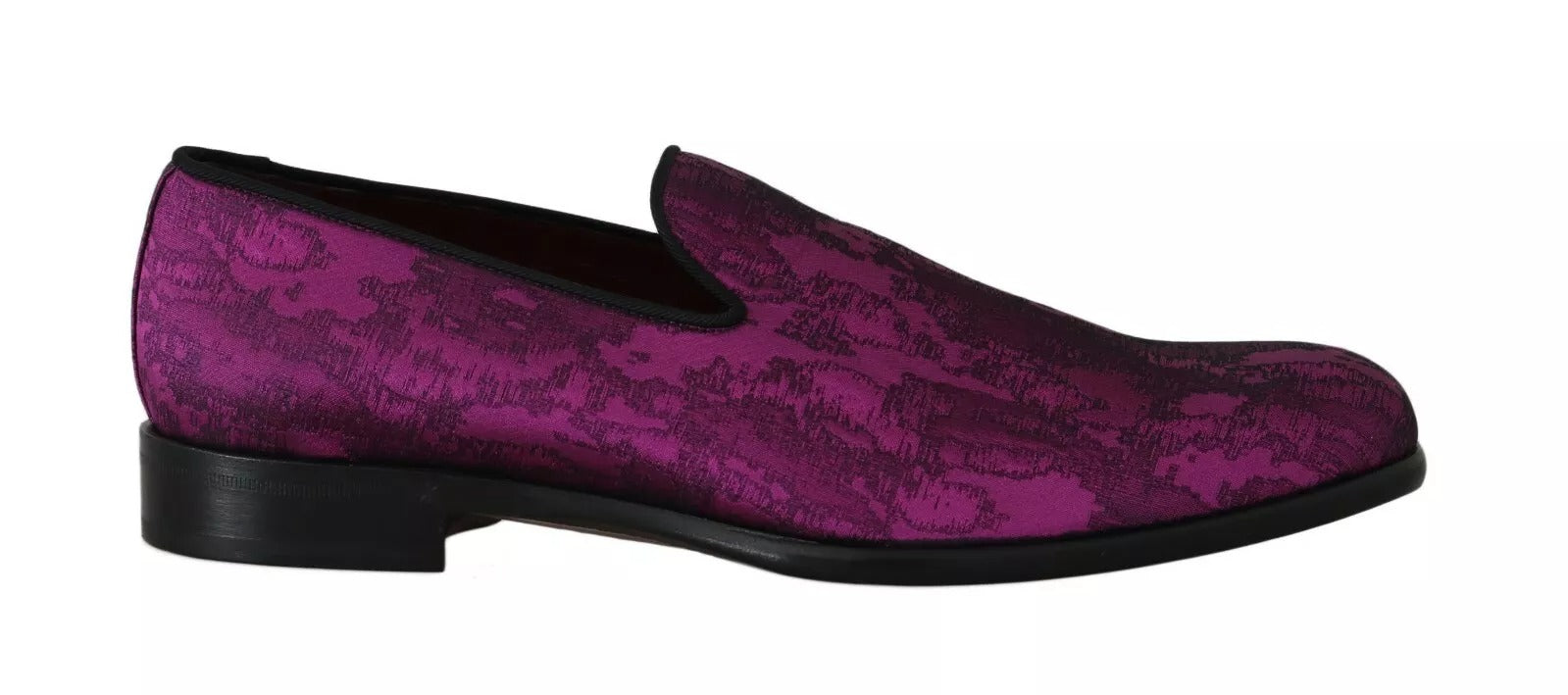 Dolce & Gabbana Purple Jacquard Loafers Dress Formal Shoes | Regal Royce