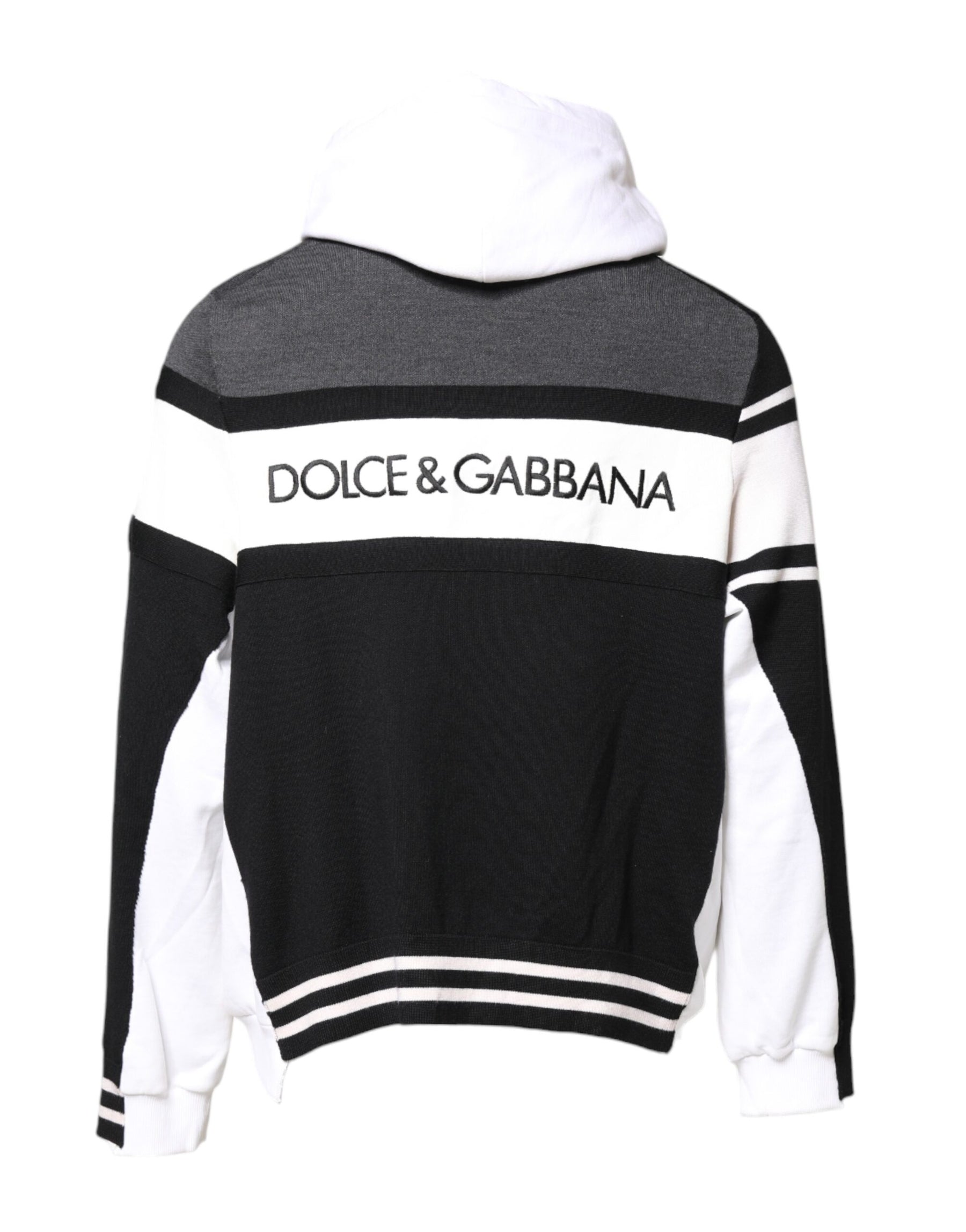 Dolce & Gabbana Multicolor Logo Pullover Hooded Sweater | Regal Royce