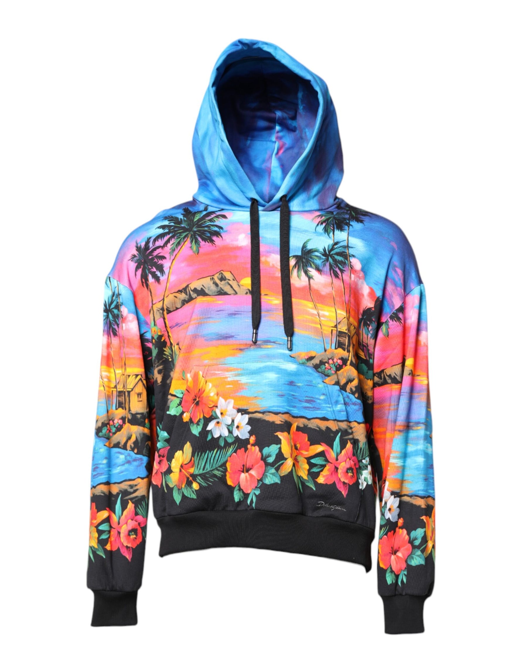 Dolce & Gabbana Multicolor Print Hooded Sweatshirt Sweater | Regal Royce