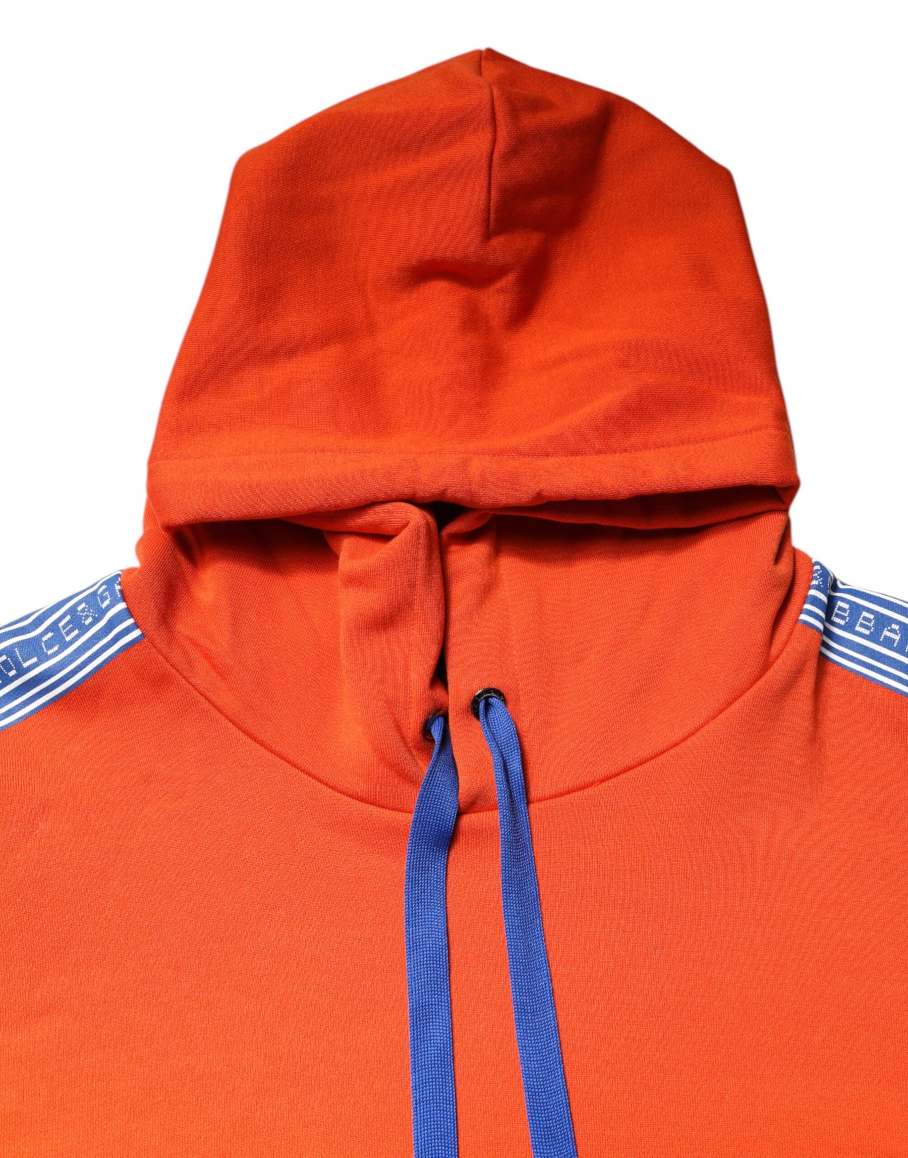 Dolce & Gabbana Orange Cotton Hooded Men Sweatshirt Sweater | Regal Royce