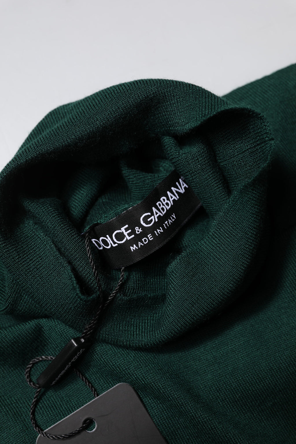 Dolce & Gabbana Green Cashmere Knitted Men Pullover Sweater