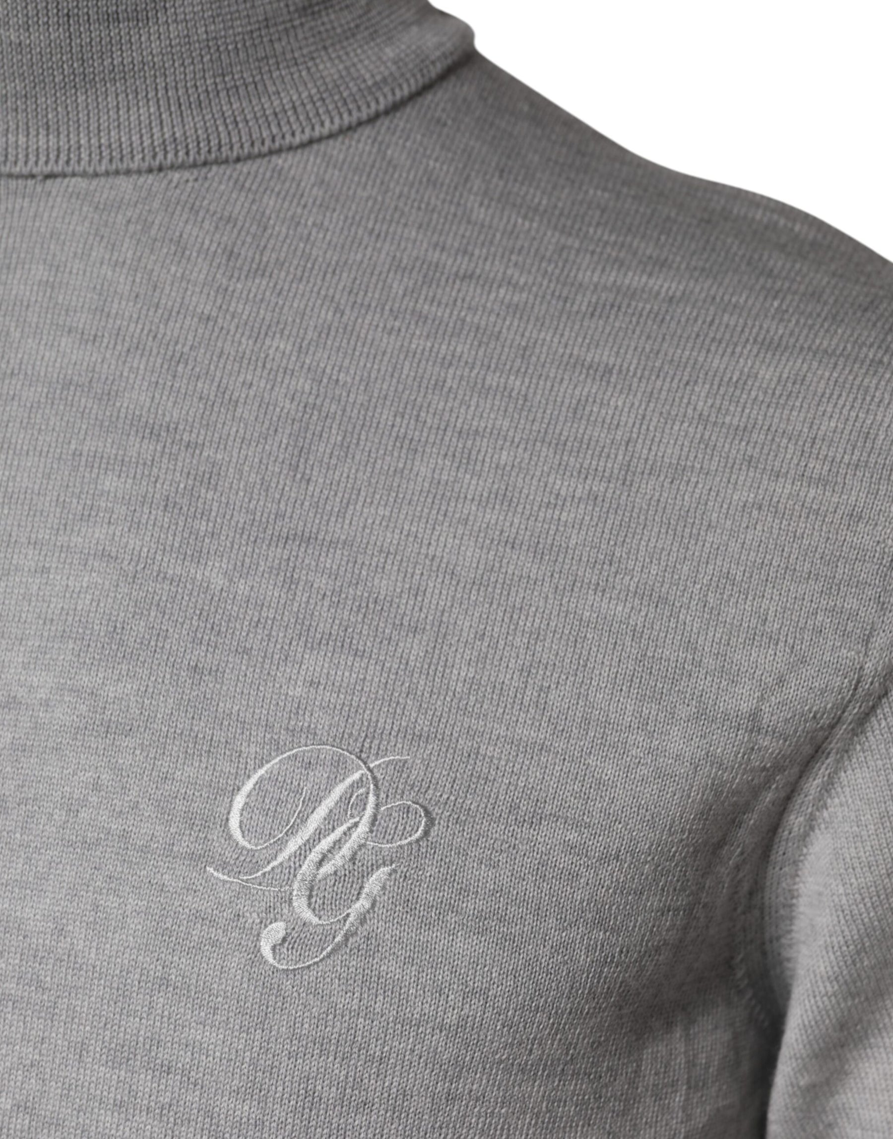 Dolce & Gabbana Gray Wool Knitted Men Pullover Sweater | Regal Royce