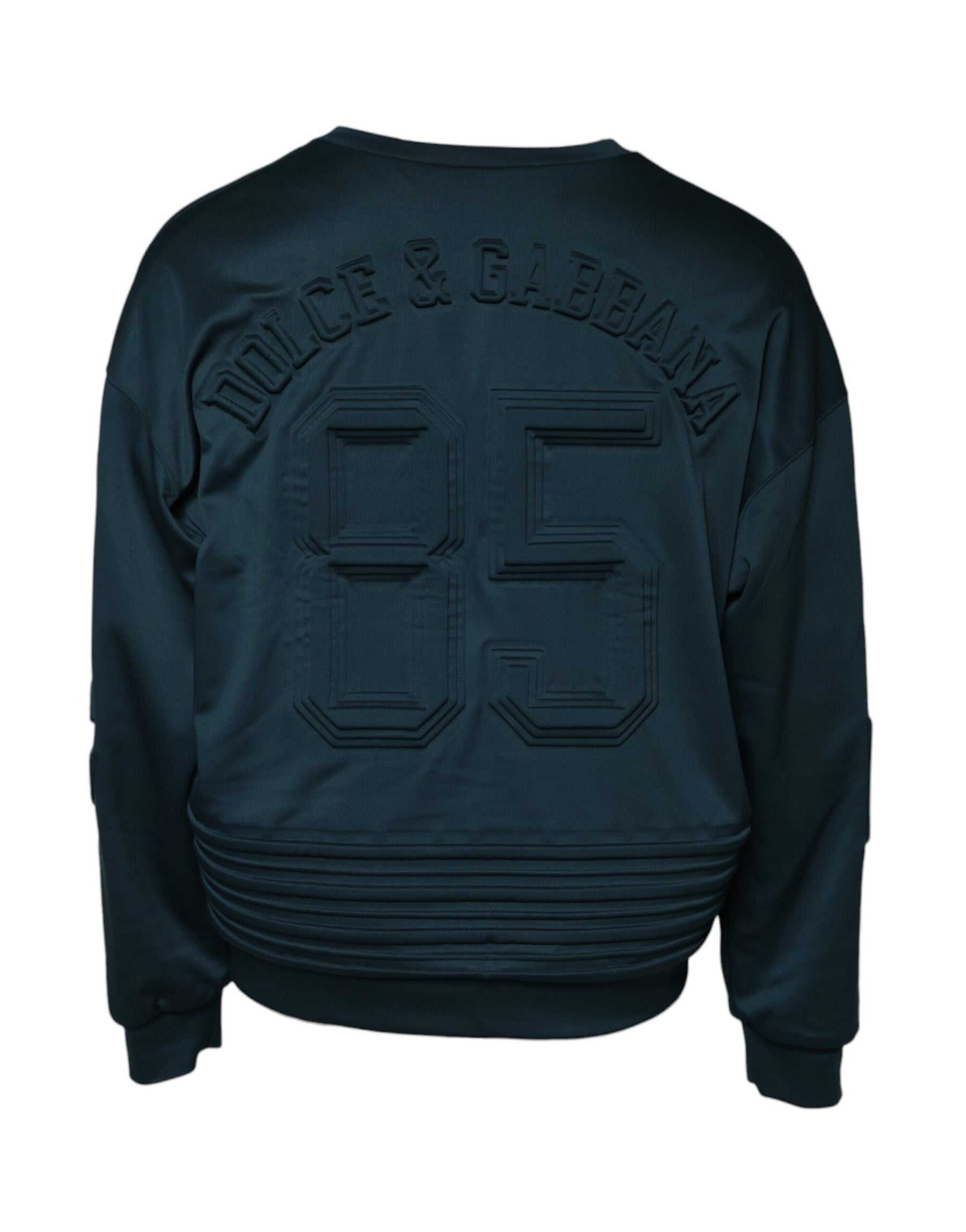 Dolce & Gabbana Dark Green Embossed Logo Pullover Sweater | Regal Royce