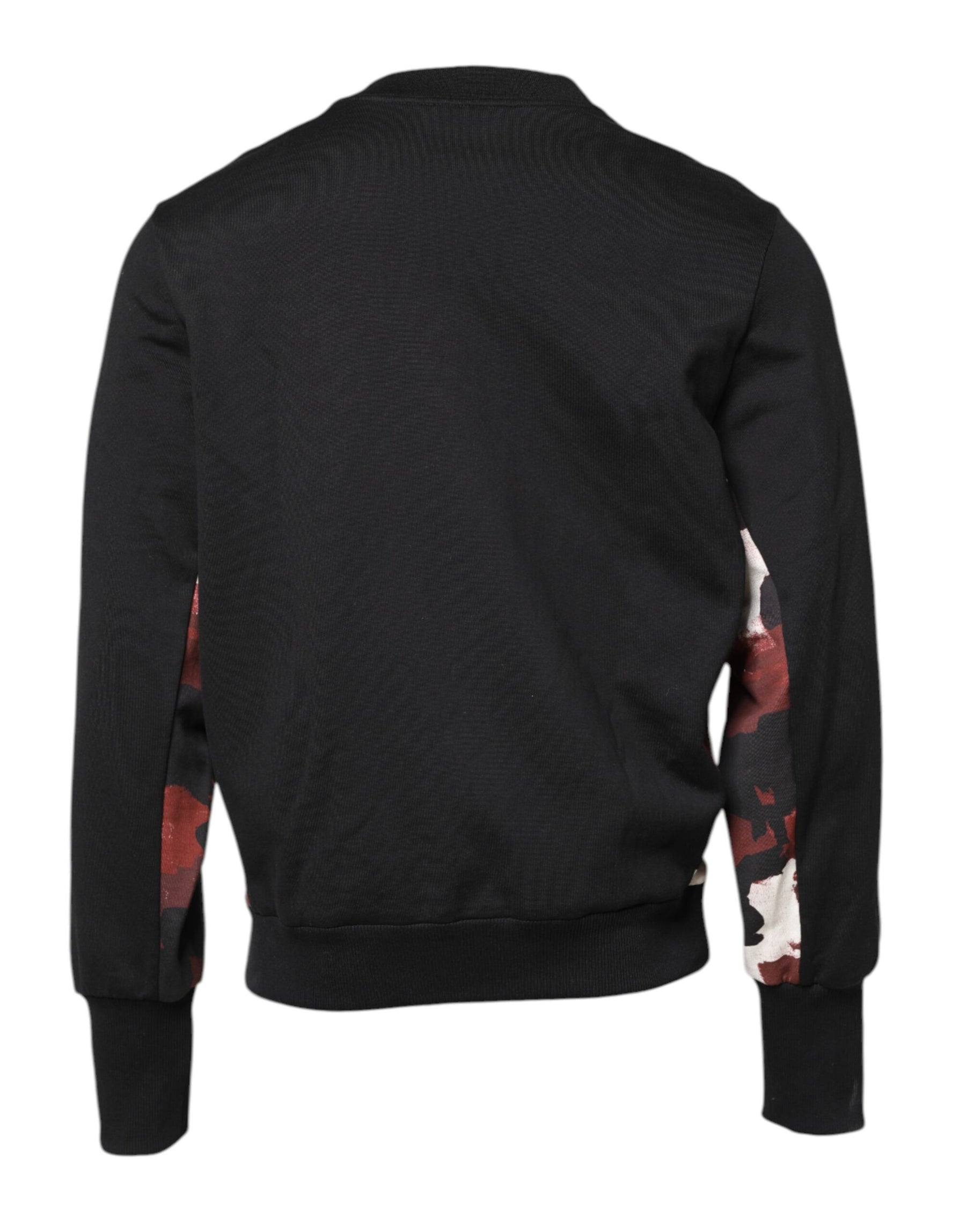 Dolce & Gabbana Black Embroidered Crew Neck Pullover Sweater | Regal Royce
