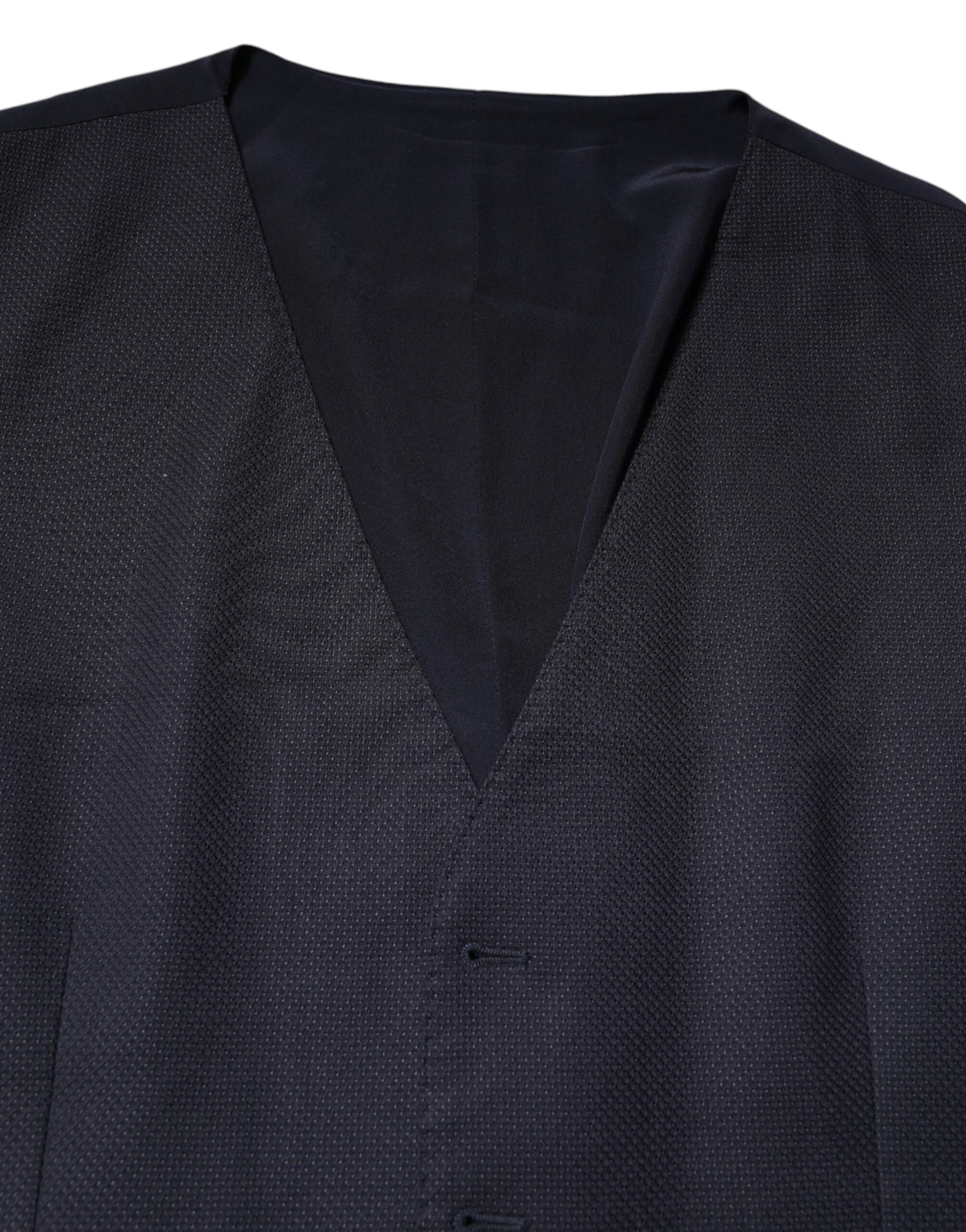 Dolce & Gabbana Black Wool Waistcoat Dress Formal Vest | Regal Royce