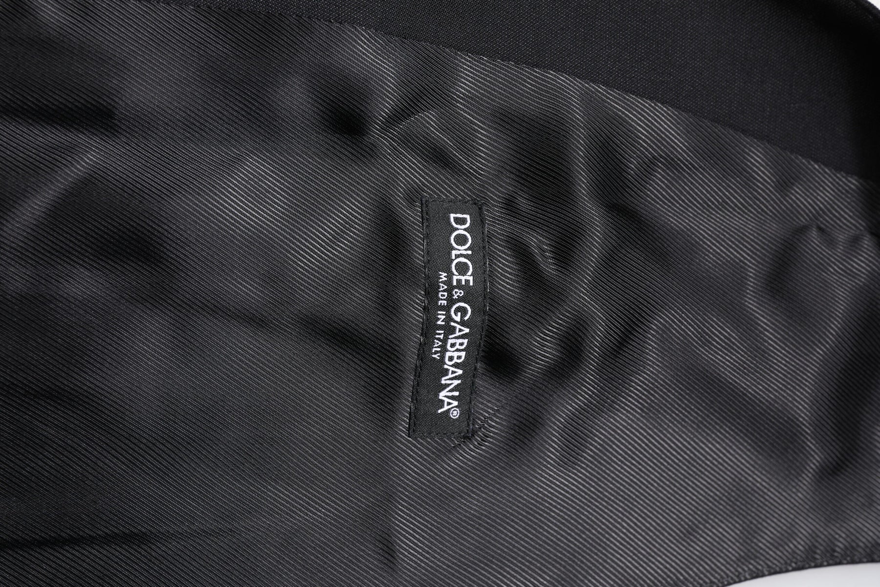 Dolce & Gabbana Black Wool Waistcoat Dress Formal Vest | Regal Royce