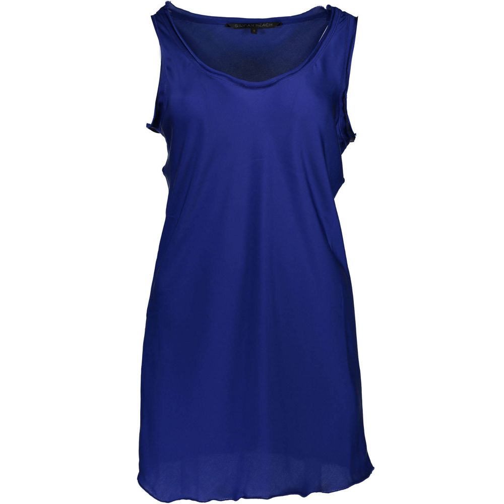 Silvian Heach Blu Polyester Women T-Shirt | Regal Royce