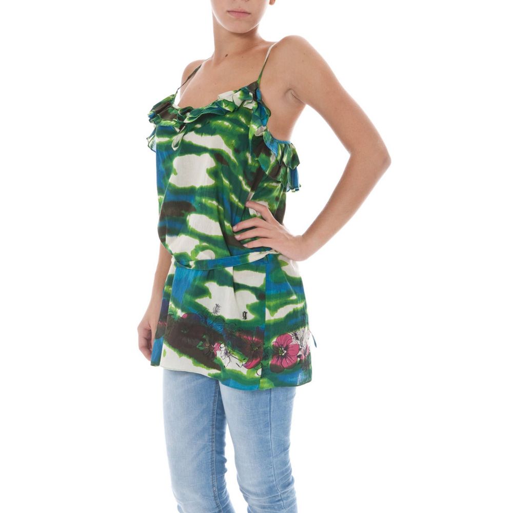 John Galliano Green Cotton Women Top | Regal Royce