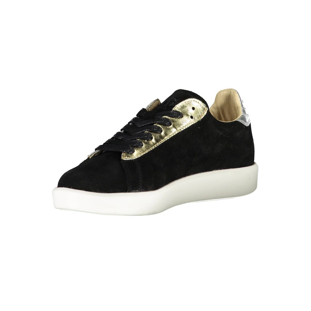 Diadora Black Leather Women Sneaker | Regal Royce