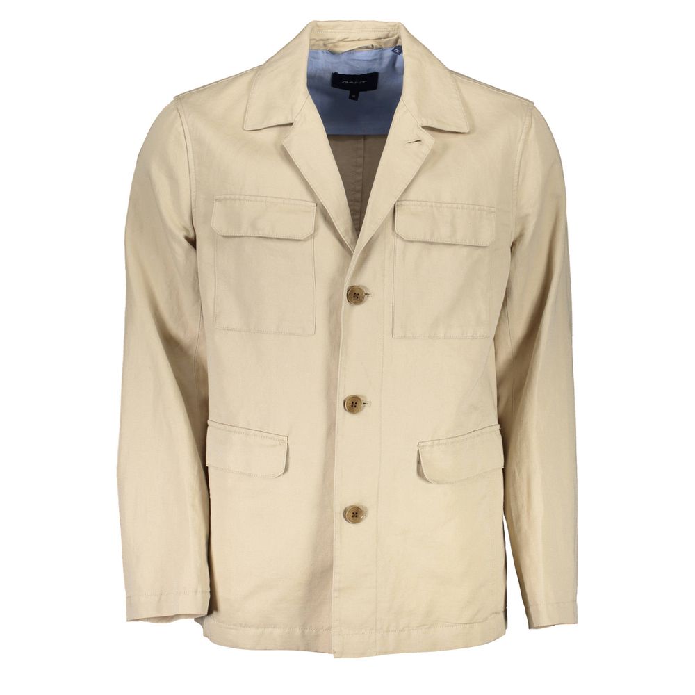 Gant Beige Cotton Men's Jacket | Regal Royce