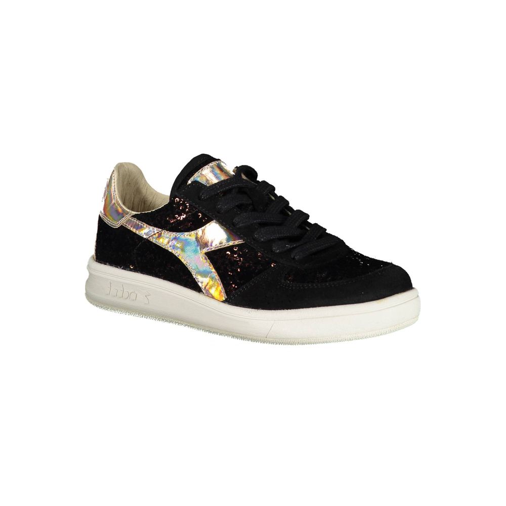 Diadora Black Leather Women Sneaker | Regal Royce