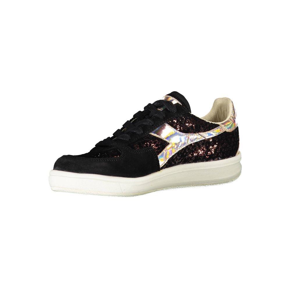 Diadora Black Leather Women Sneaker | Regal Royce