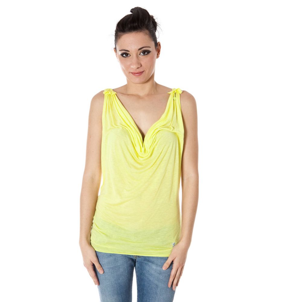 Zuelements Yellow Viscosa Women T-Shirt | Regal Royce
