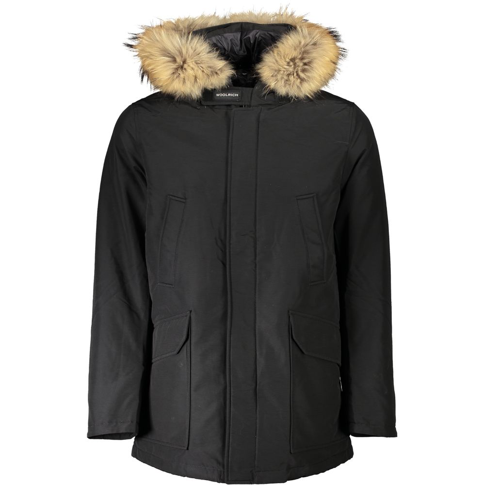 Woolrich Black Cotton Men Jacket | Regal Royce