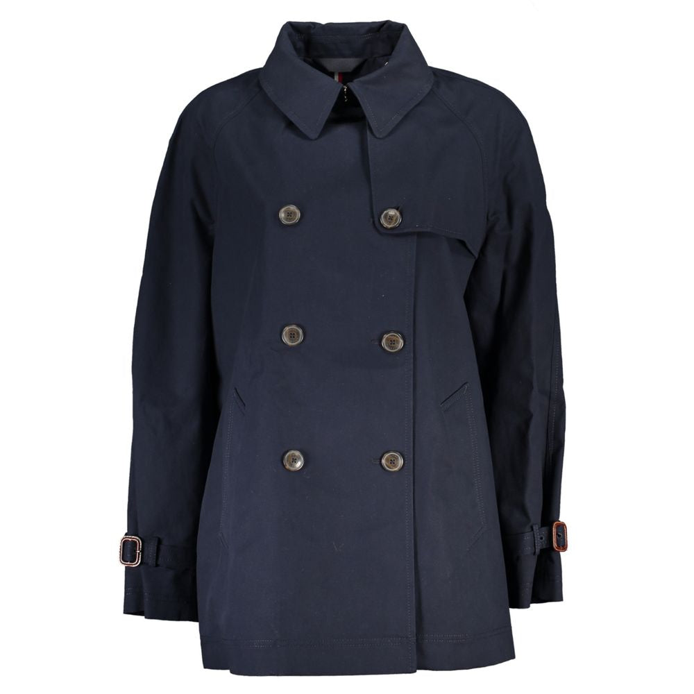 Tommy Hilfiger Blue Cotton Women's Trench Coat | Regal Royce