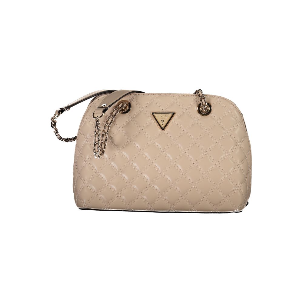 Guess Jeans Beige Polyurethane Women Handbag | Regal Royce