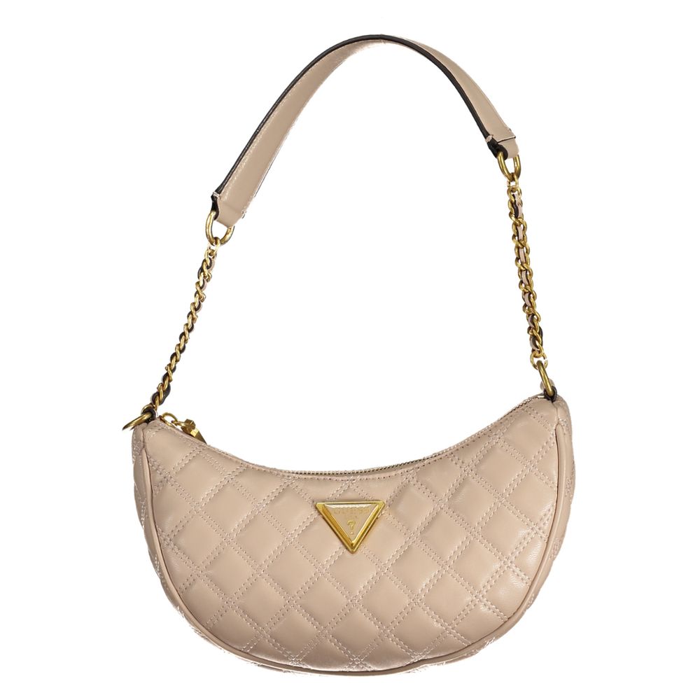 Guess Jeans Beige Polyurethane Women Handbag | Regal Royce
