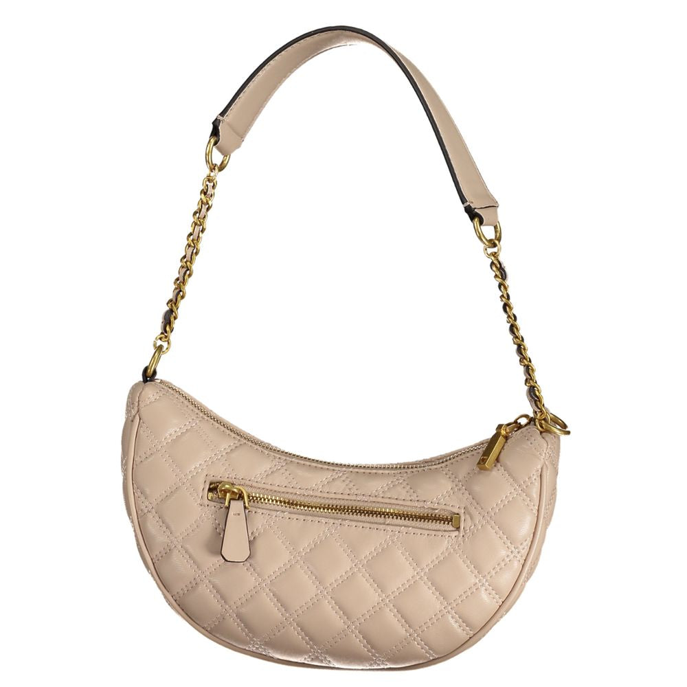 Guess Jeans Beige Polyurethane Women Handbag | Regal Royce