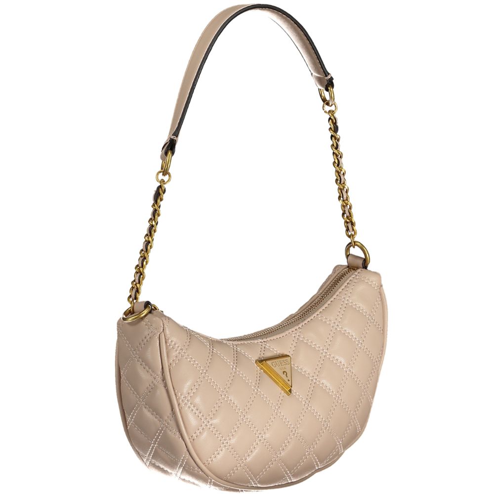 Guess Jeans Beige Polyurethane Women Handbag | Regal Royce