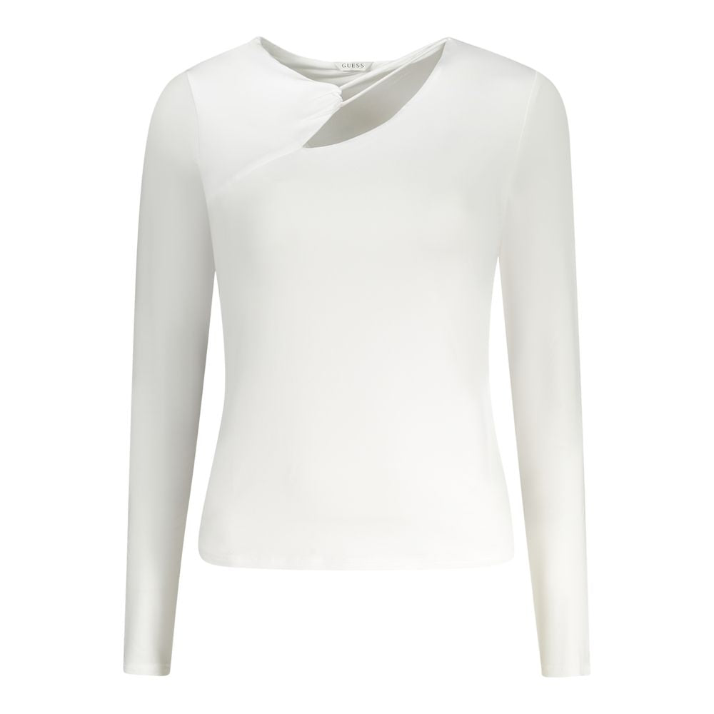 Guess Jeans Bianco Poliestere Women T-Shirt | Regal Royce