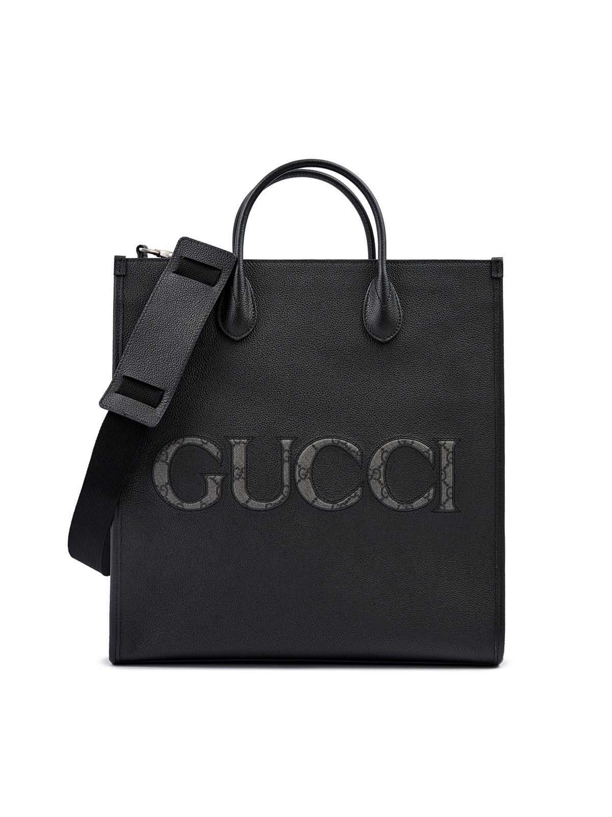 Gucci Black Leather Logo Medium Tote Bag | Regal Royce