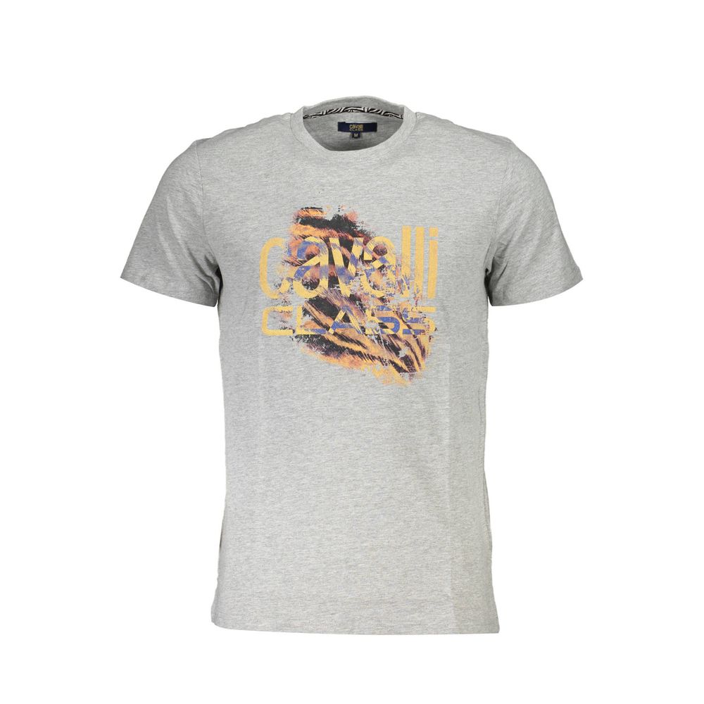 Cavalli Class Brown Cotton Men T-Shirt | Regal Royce