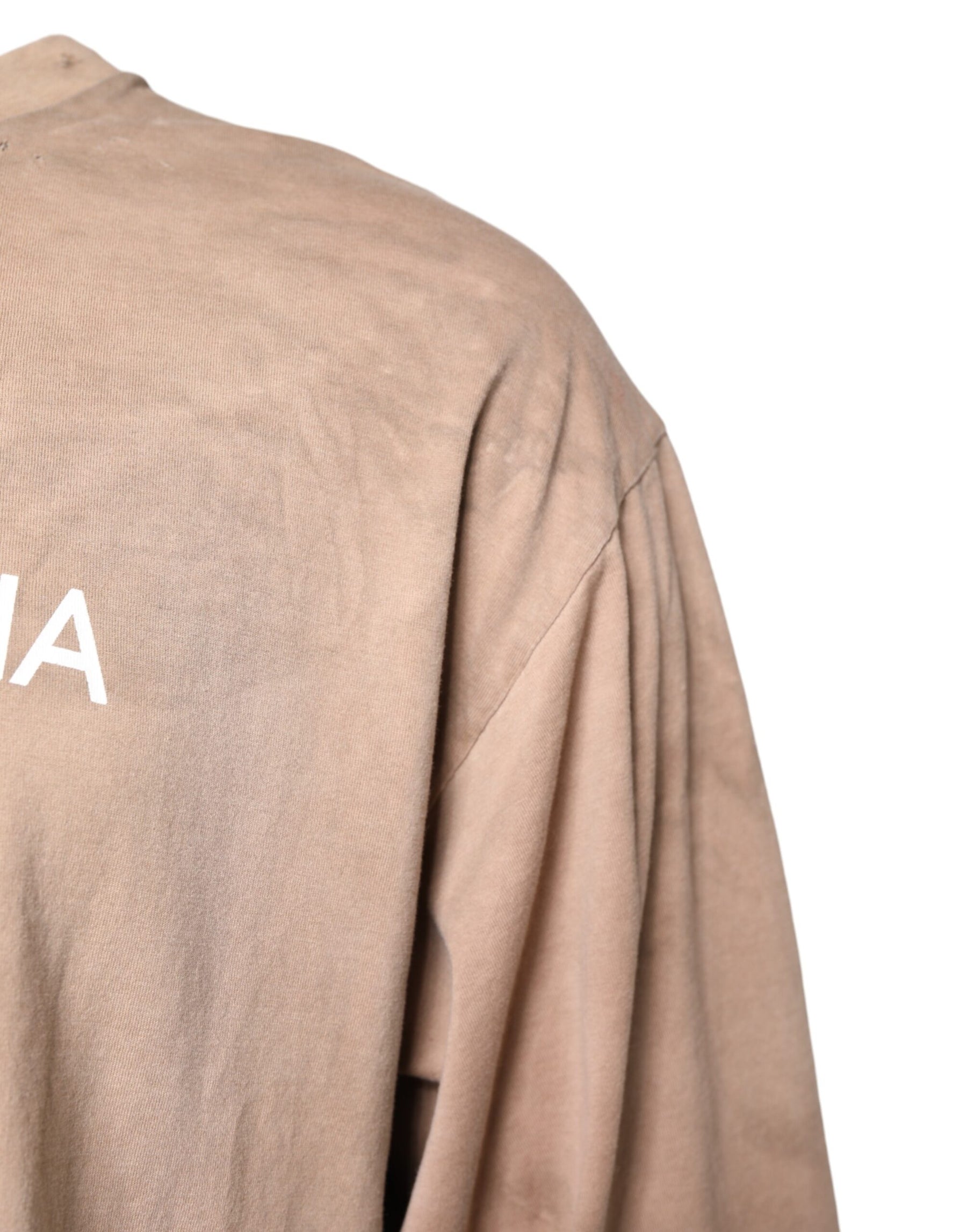 Dolce & Gabbana Beige Tie Dye Logo Print Cropped T-shirt | Regal Royce
