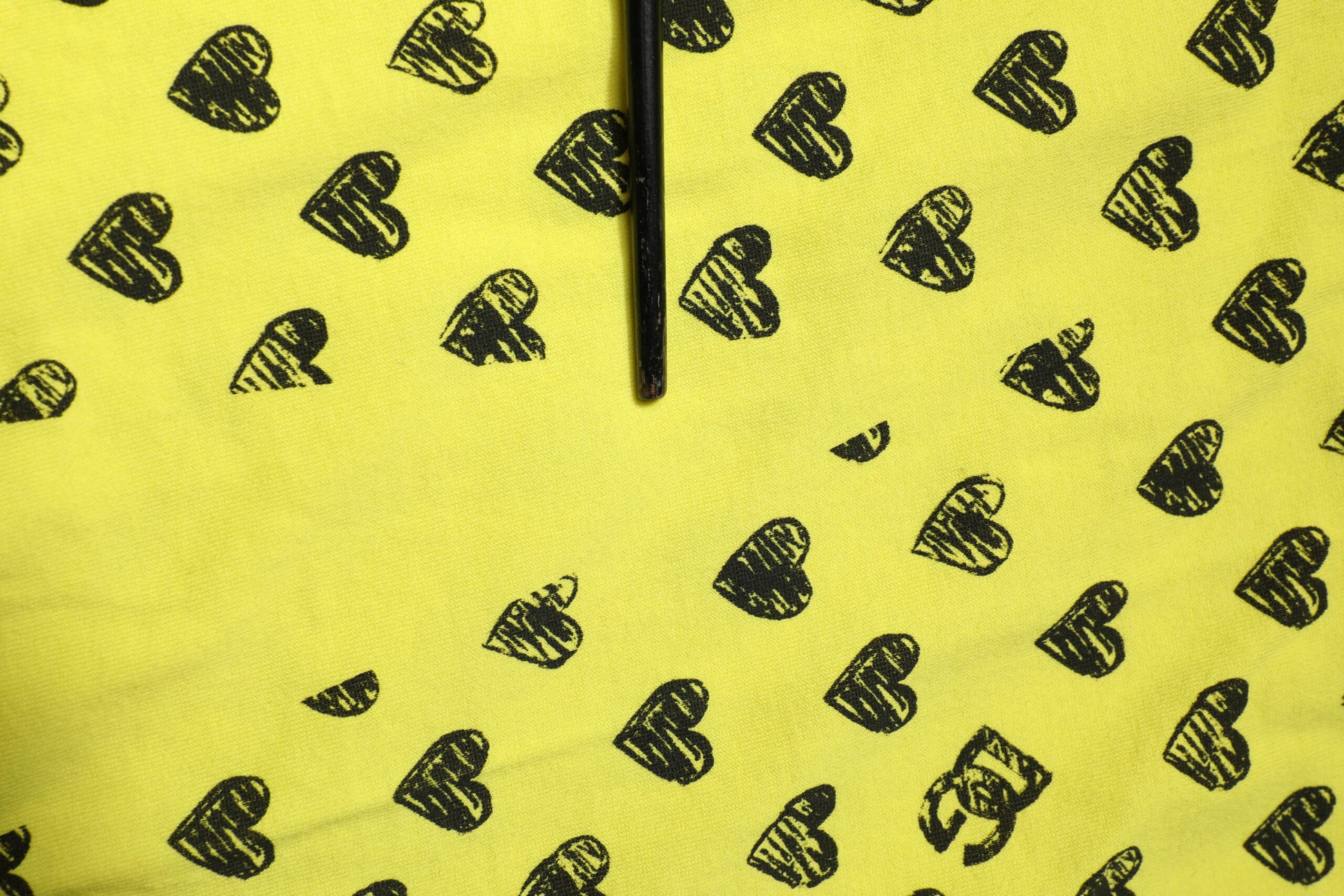 Dolce & Gabbana Yellow Cotton DG Heart Print Crew Neck T-shirt