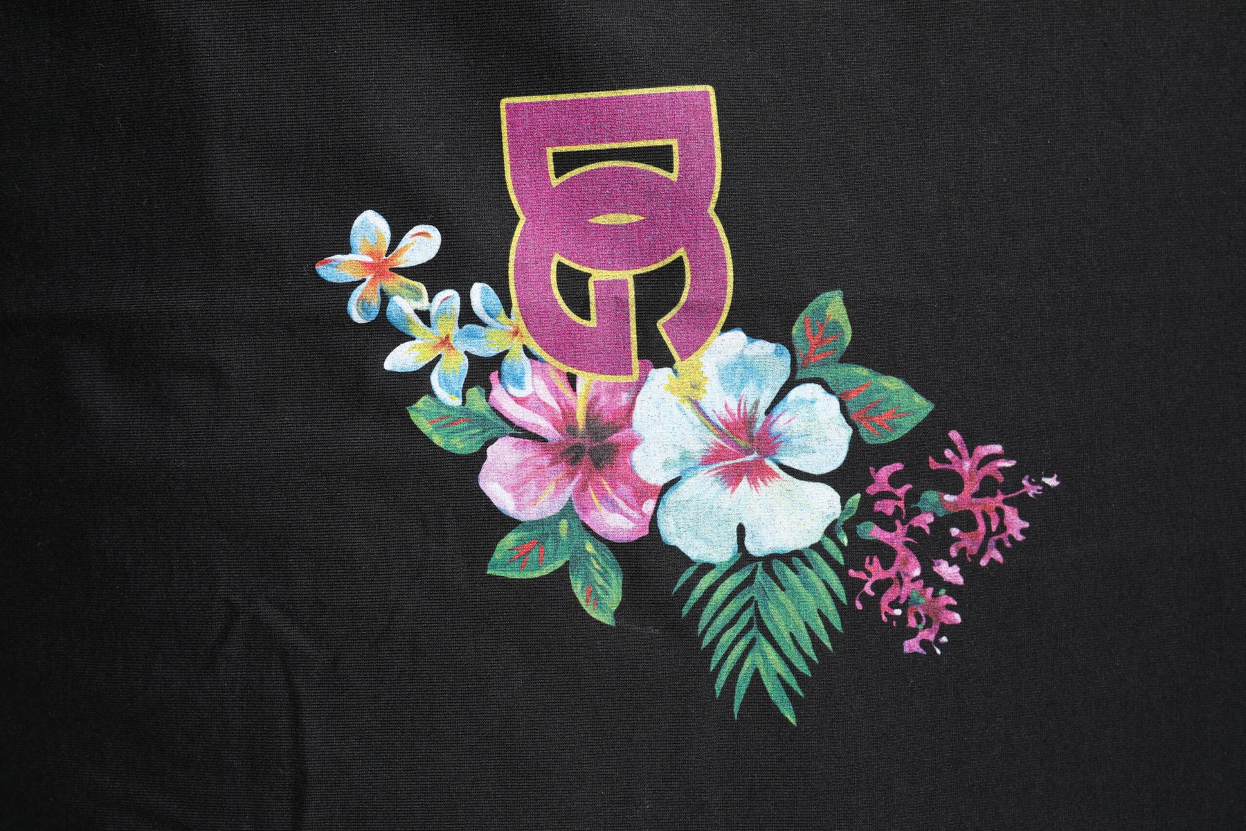 Dolce & Gabbana Black DG Floral Print Crew Neck T-shirt | Regal Royce