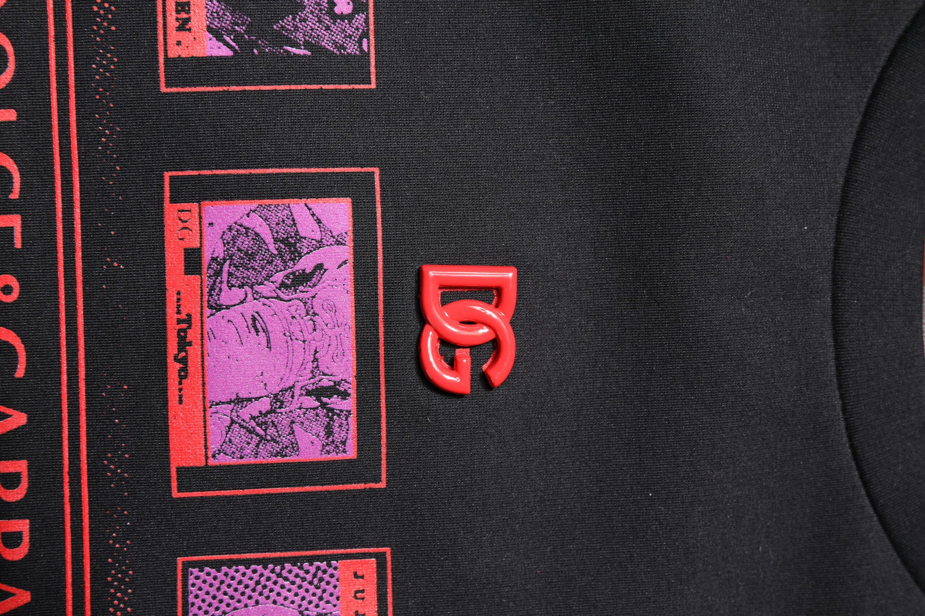 Dolce & Gabbana Black Cotton Graphic Print Crew Neck T-shirt | Regal Royce