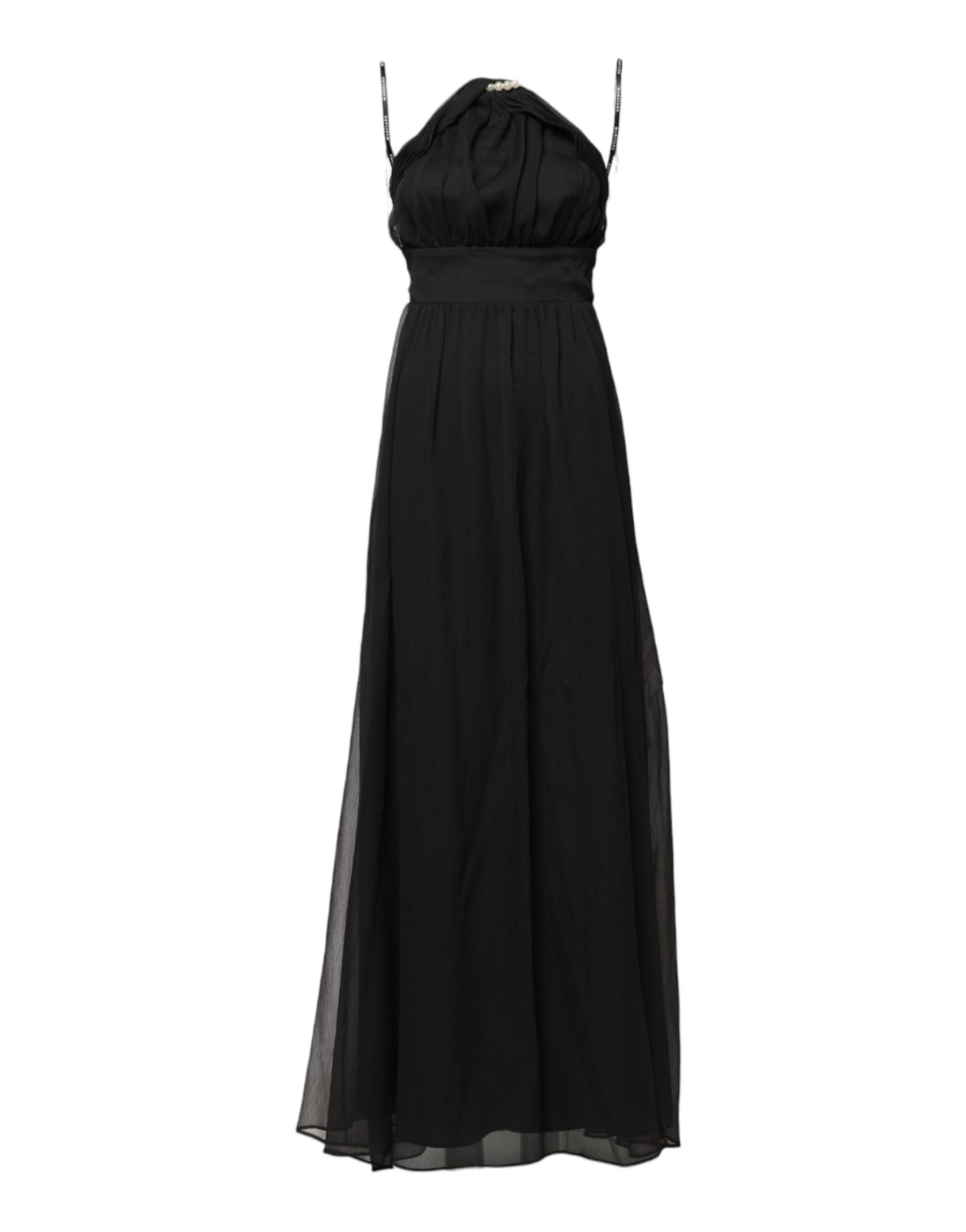 Marciano by Guess Black Tulle Pearl Sleeveless Long Gown Dress | Regal Royce