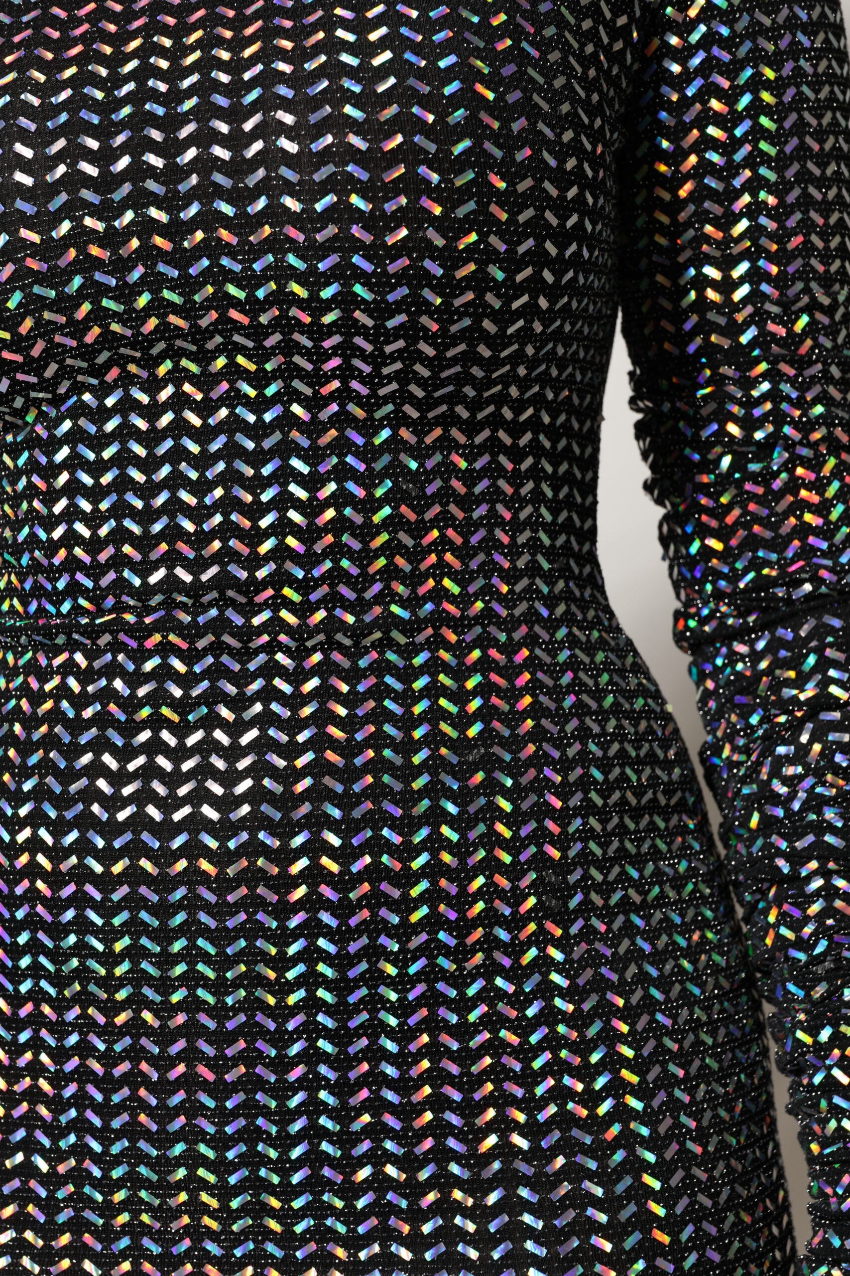 Dolce & Gabbana Black Embellished Nylon Bodycon Mini Dress | Regal Royce