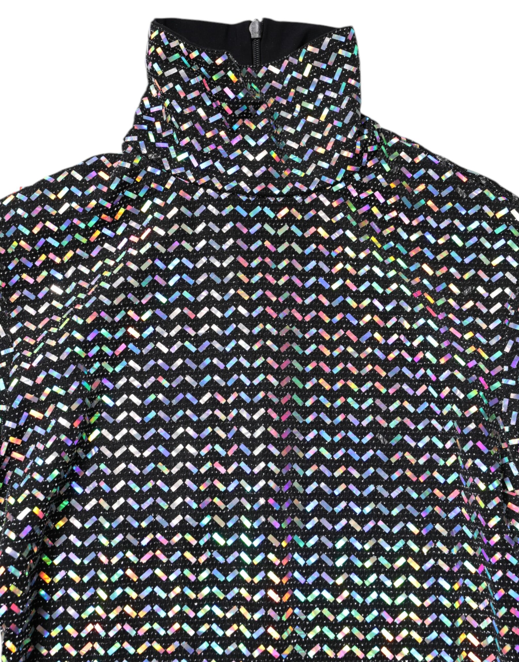 Dolce & Gabbana Black Embellished Nylon Bodycon Mini Dress | Regal Royce