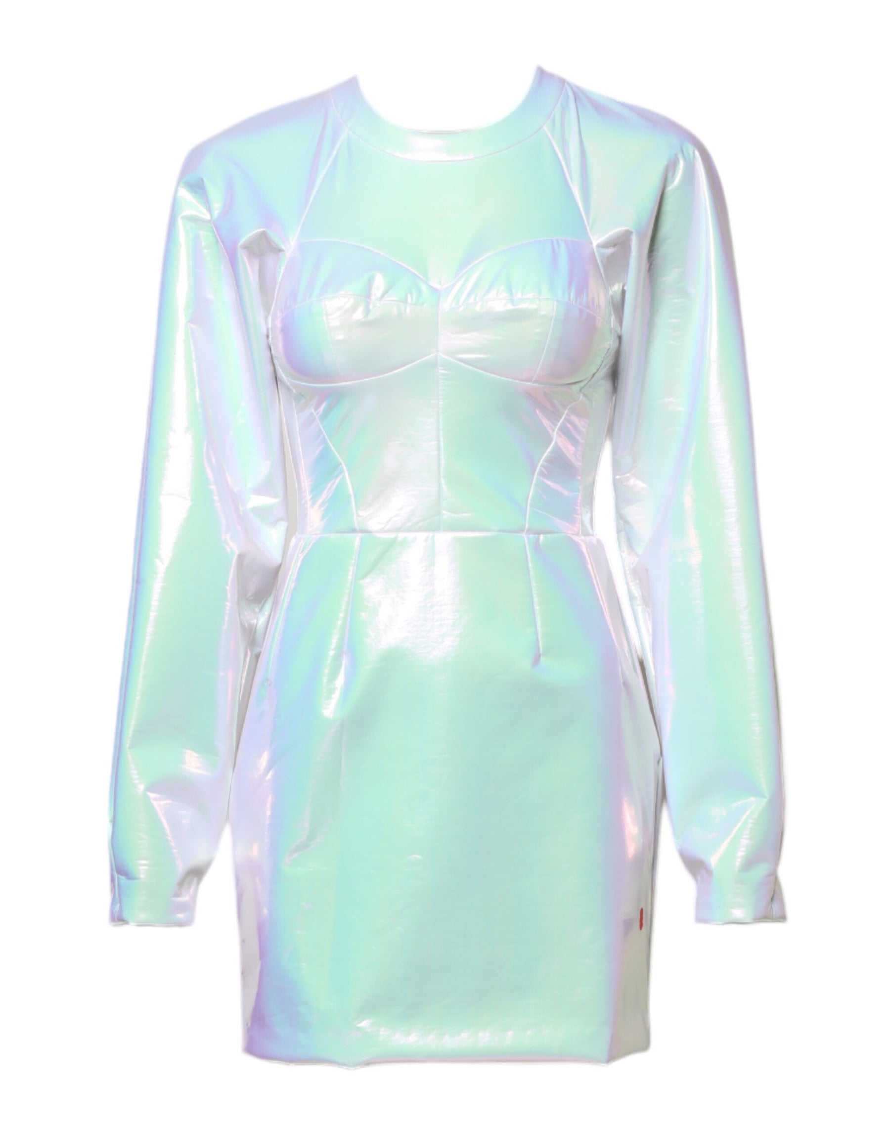 Dolce & Gabbana White Long Sleeves Bodycon Sheath Mini Dress | Regal Royce