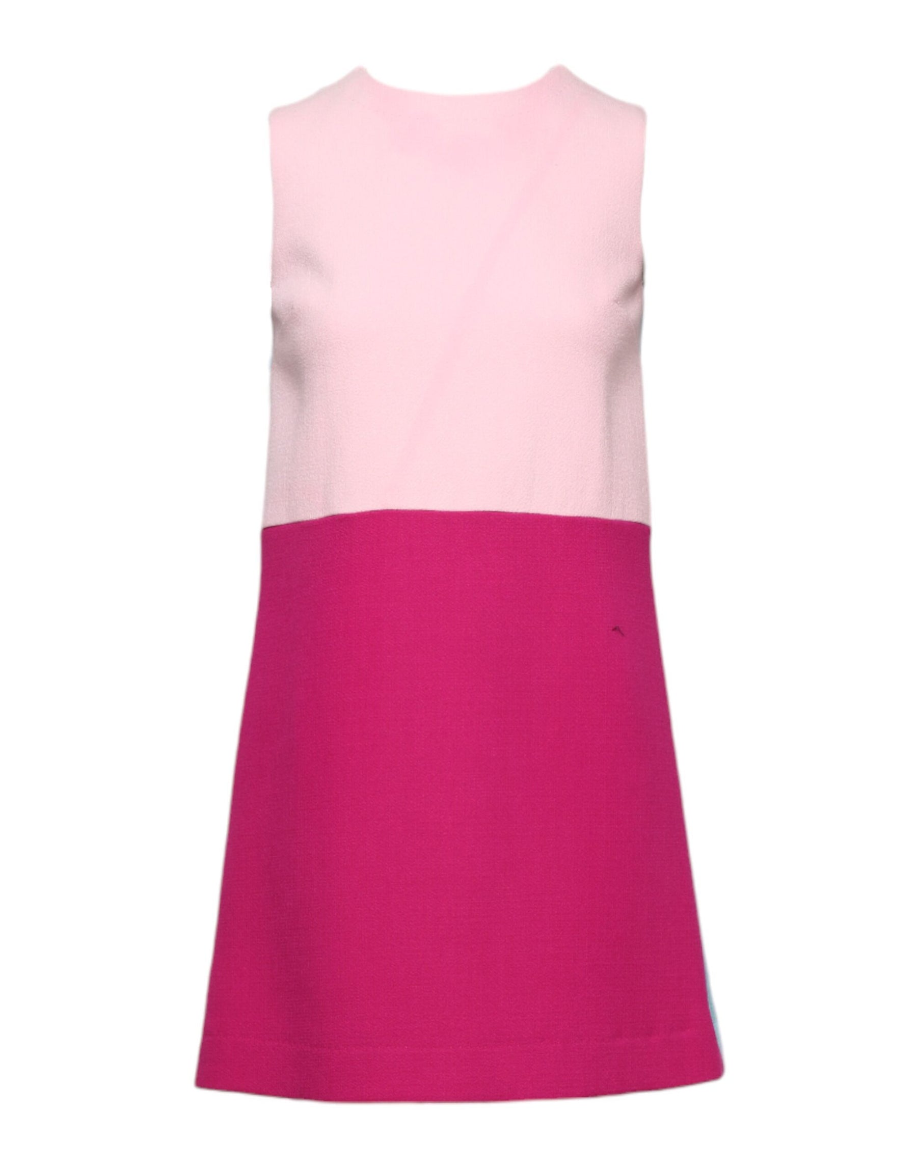 Dolce & Gabbana Pink Blue Wool Sleeveless Shift Mini Dress | Regal Royce