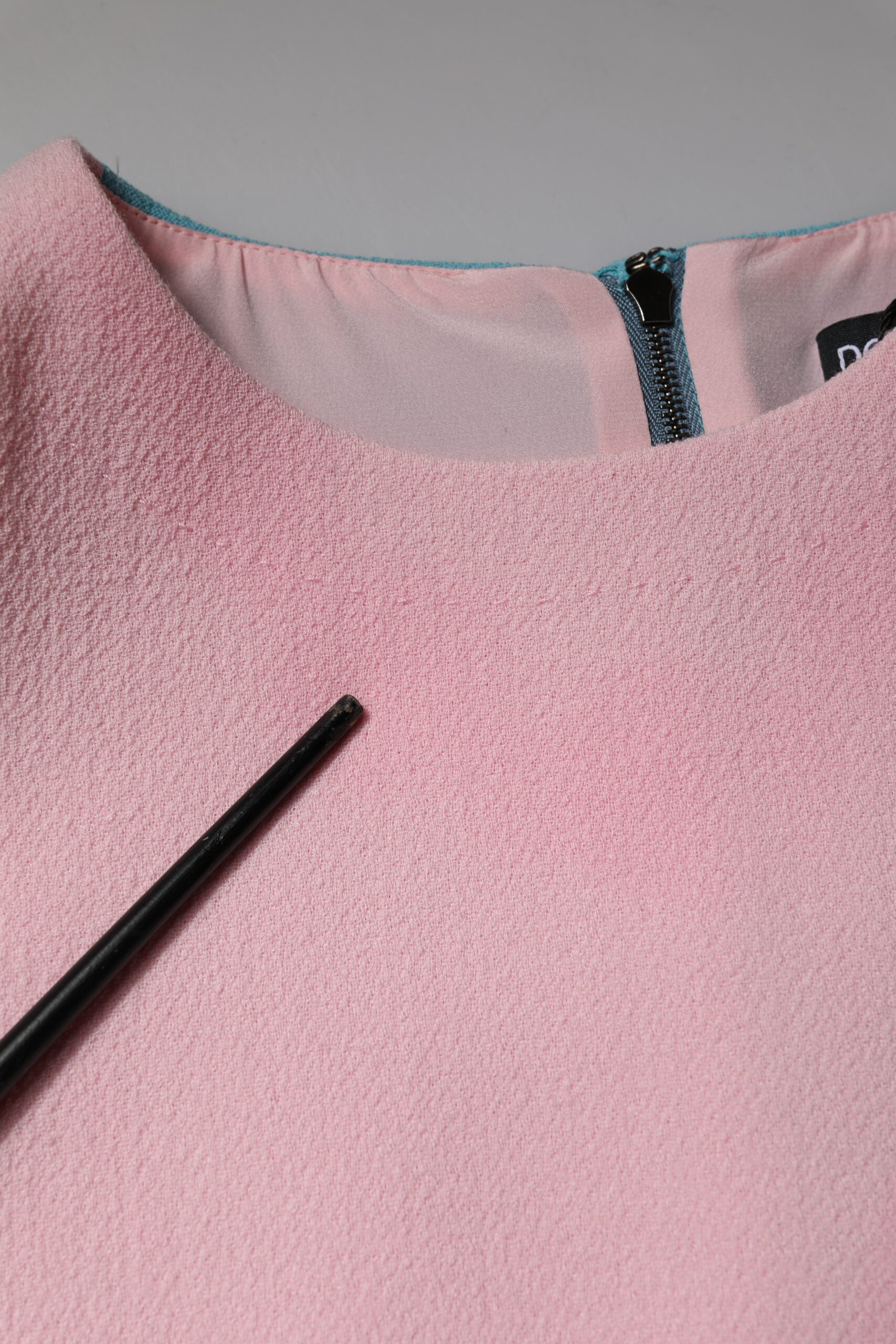 Dolce & Gabbana Pink Blue Wool Sleeveless Shift Mini Dress | Regal Royce