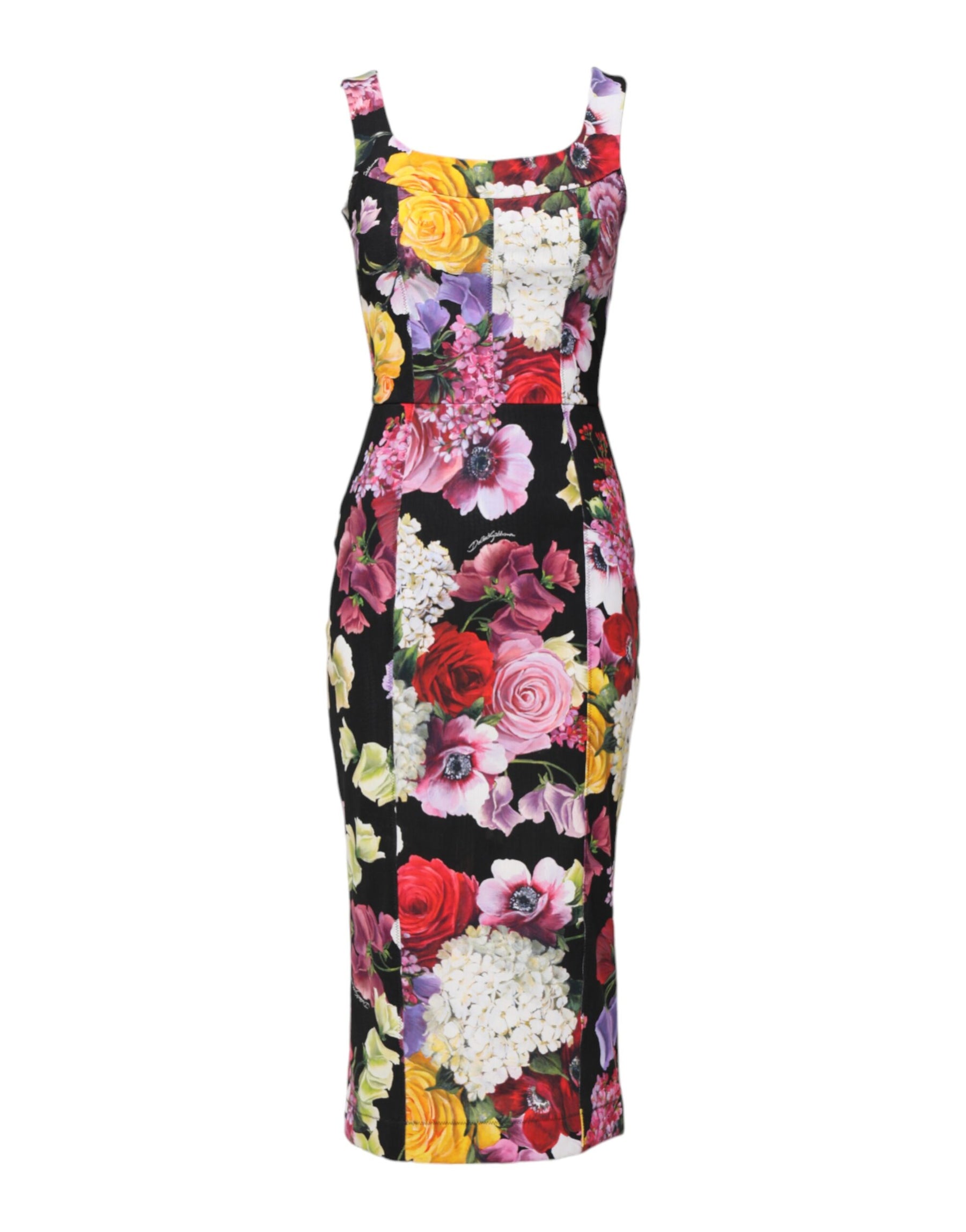 Dolce & Gabbana Multicolor Ortensia Patchwork Sheath Dress | Regal Royce