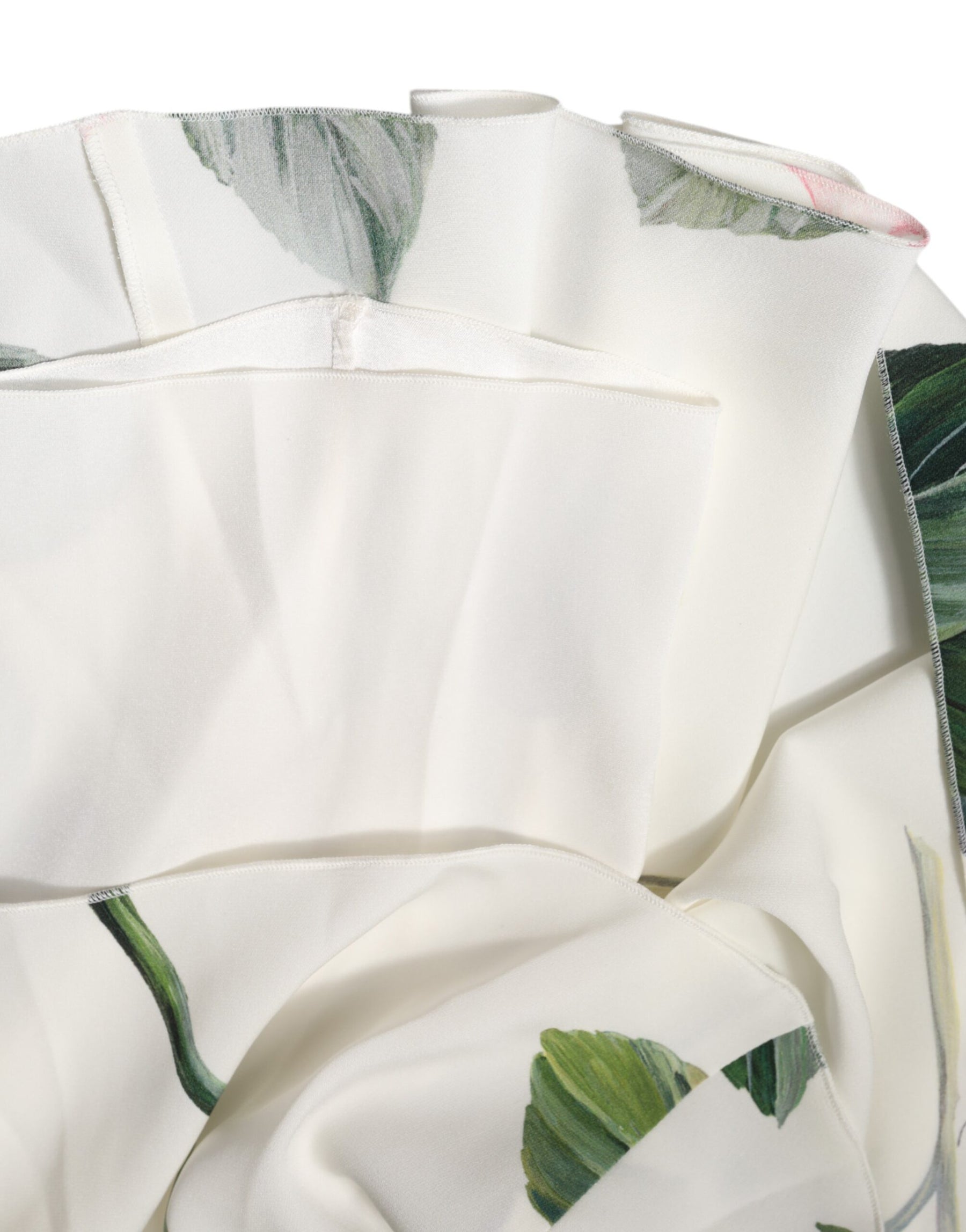 Dolce & Gabbana White Floral One Shoulder Sheath Midi Dress | Regal Royce