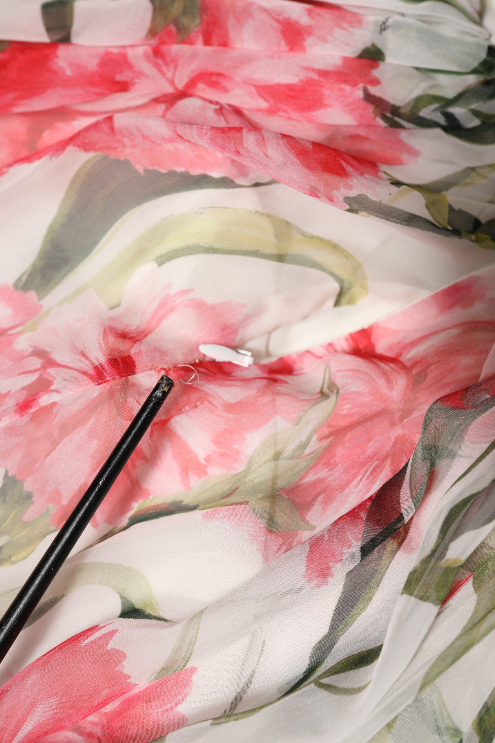 Dolce & Gabbana White Floral Silk Halter A-line Maxi Dress | Regal Royce